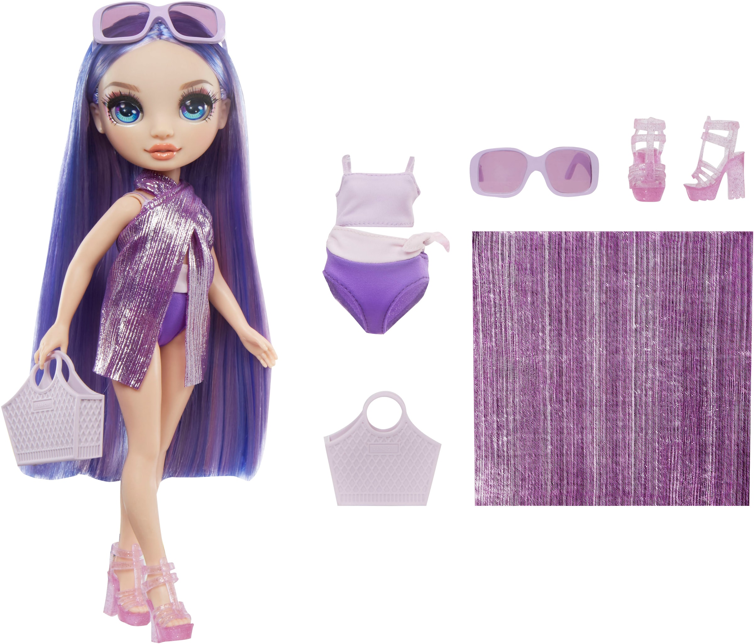 Anziehpuppe »Rainbow High Swim & Style Fashion Doll- Violet (Purple)«