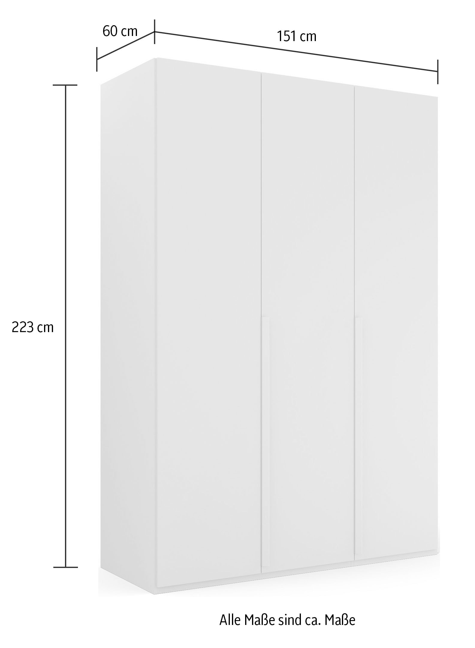 rauch Drehtürenschrank »Purisma«, mit Glasfront und umfangreicher Innenausstattung