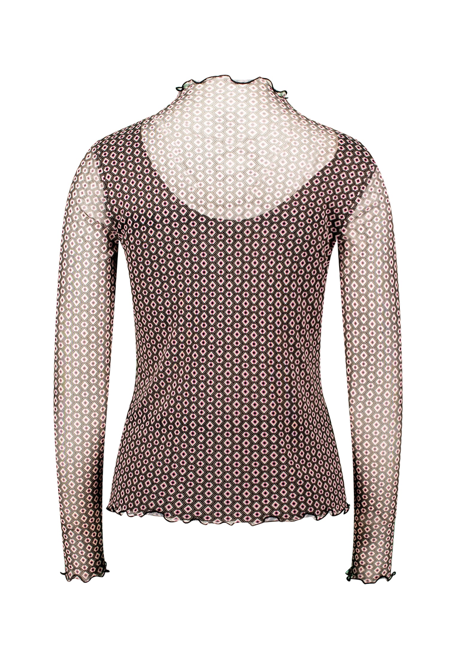 Zero Rundhalsshirt »Mesh-Shirt mit grafischem Print«