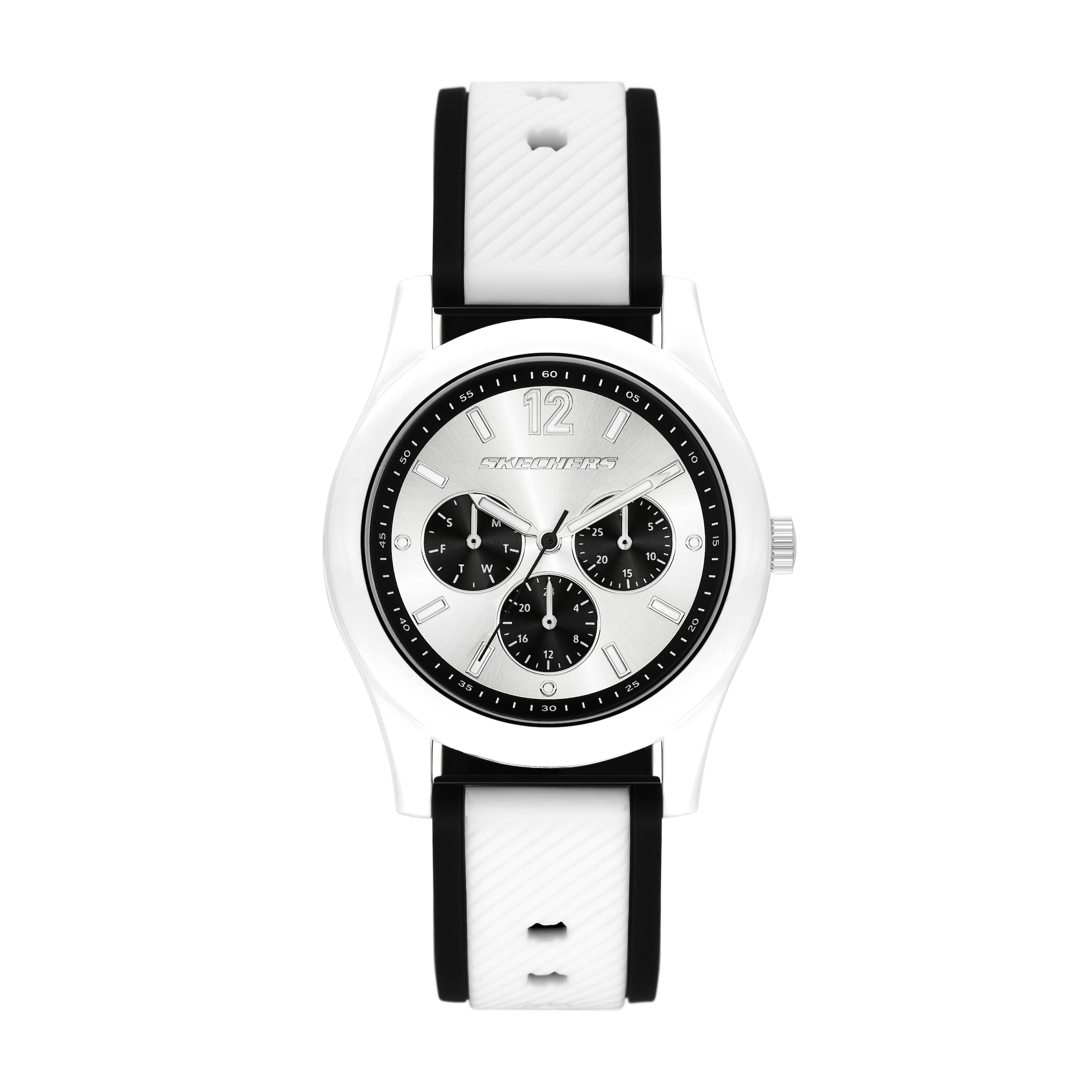 Skechers Quarzuhr »Brooklake« Armbanduhr, Damenuhr, Silikonarmband, analog, Tag, Wochentag