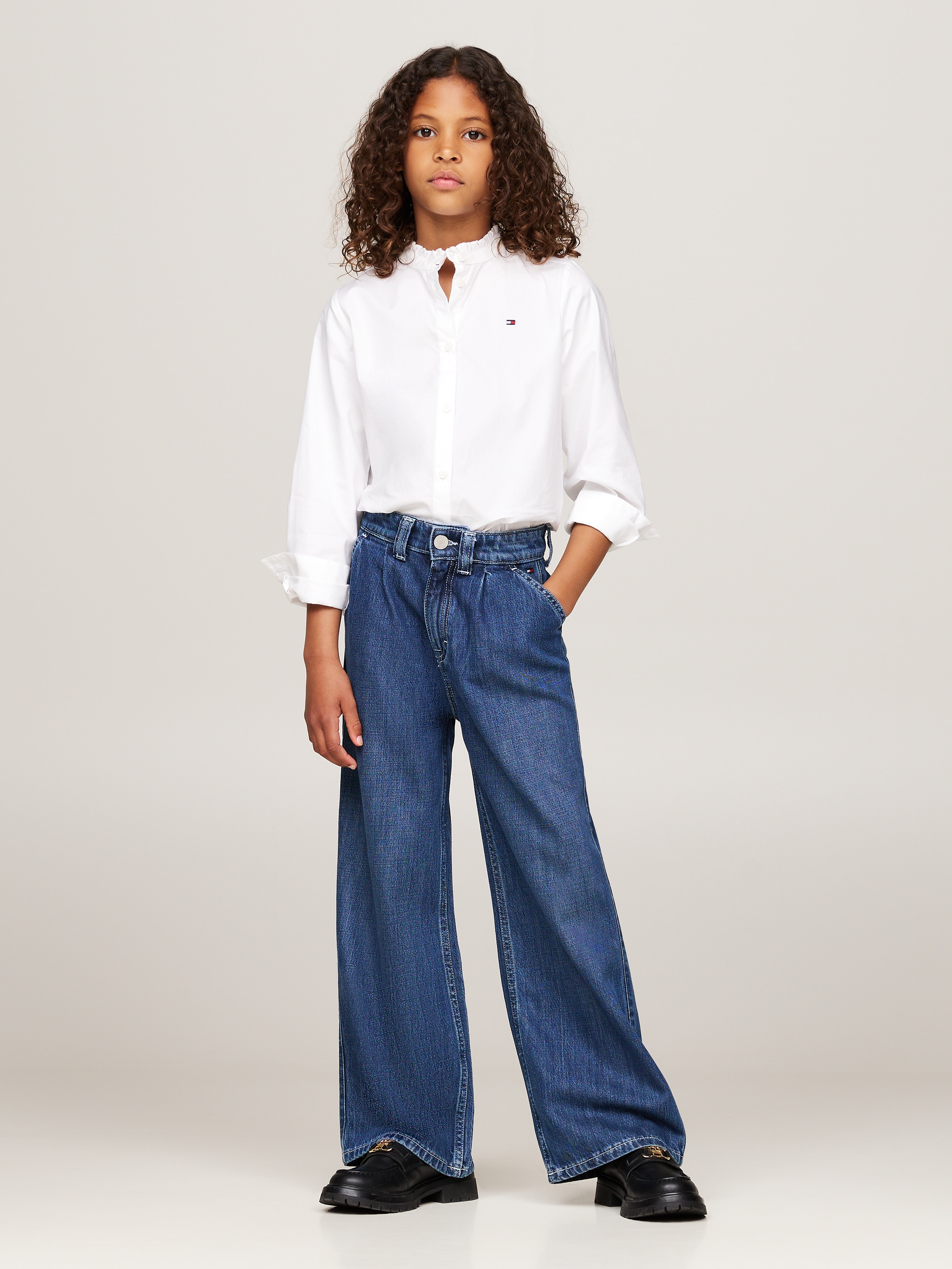 Tommy Hilfiger Langarmbluse »RUFFLE COLLAR BLOUSE LS«, Kinder bis 16 Jahre