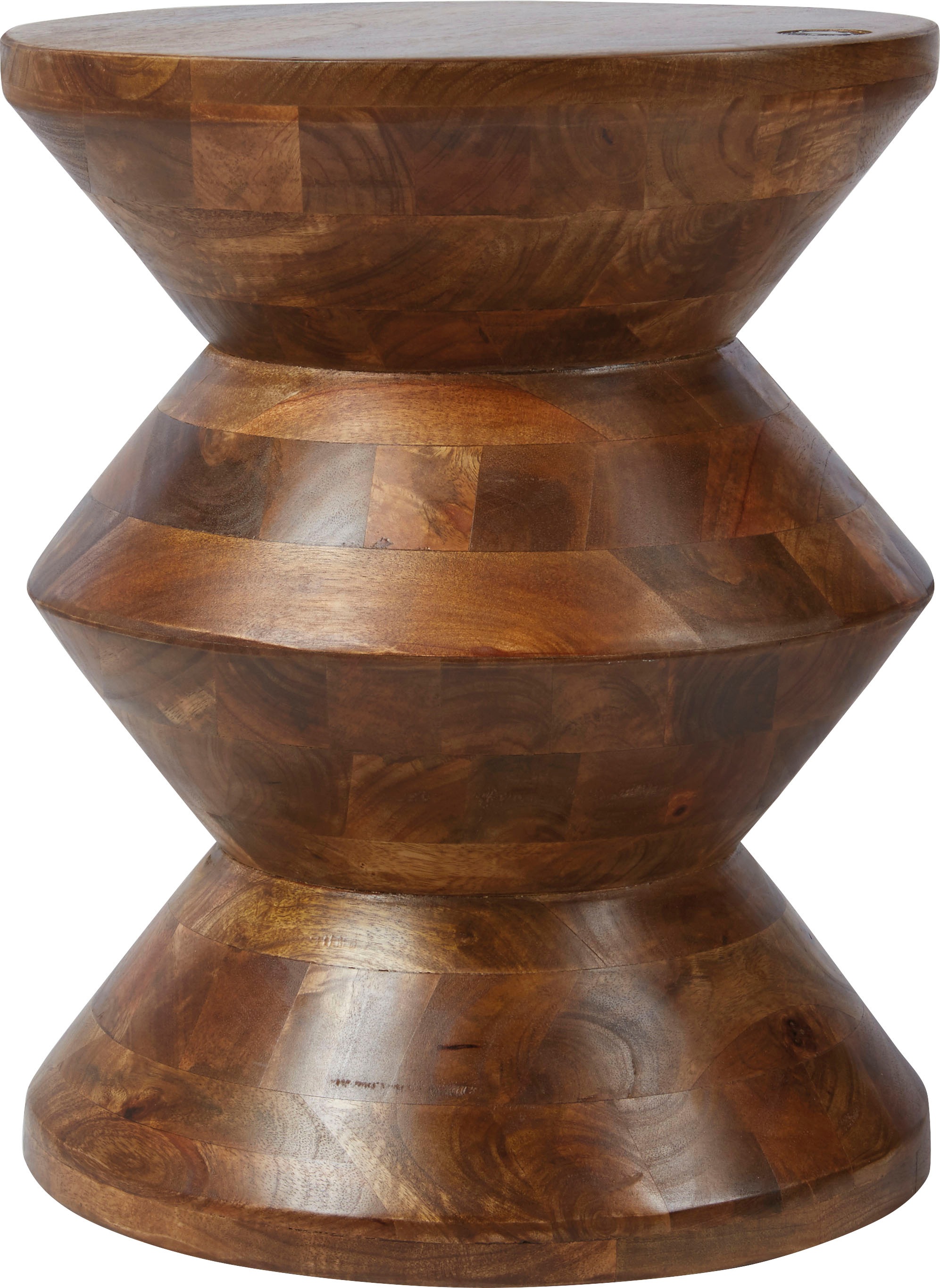 TOM TAILOR HOME Hocker »T-WOOD STOOL HIGH«, dekorativer Hocker aus Mangoholz, mit Knopfdetail