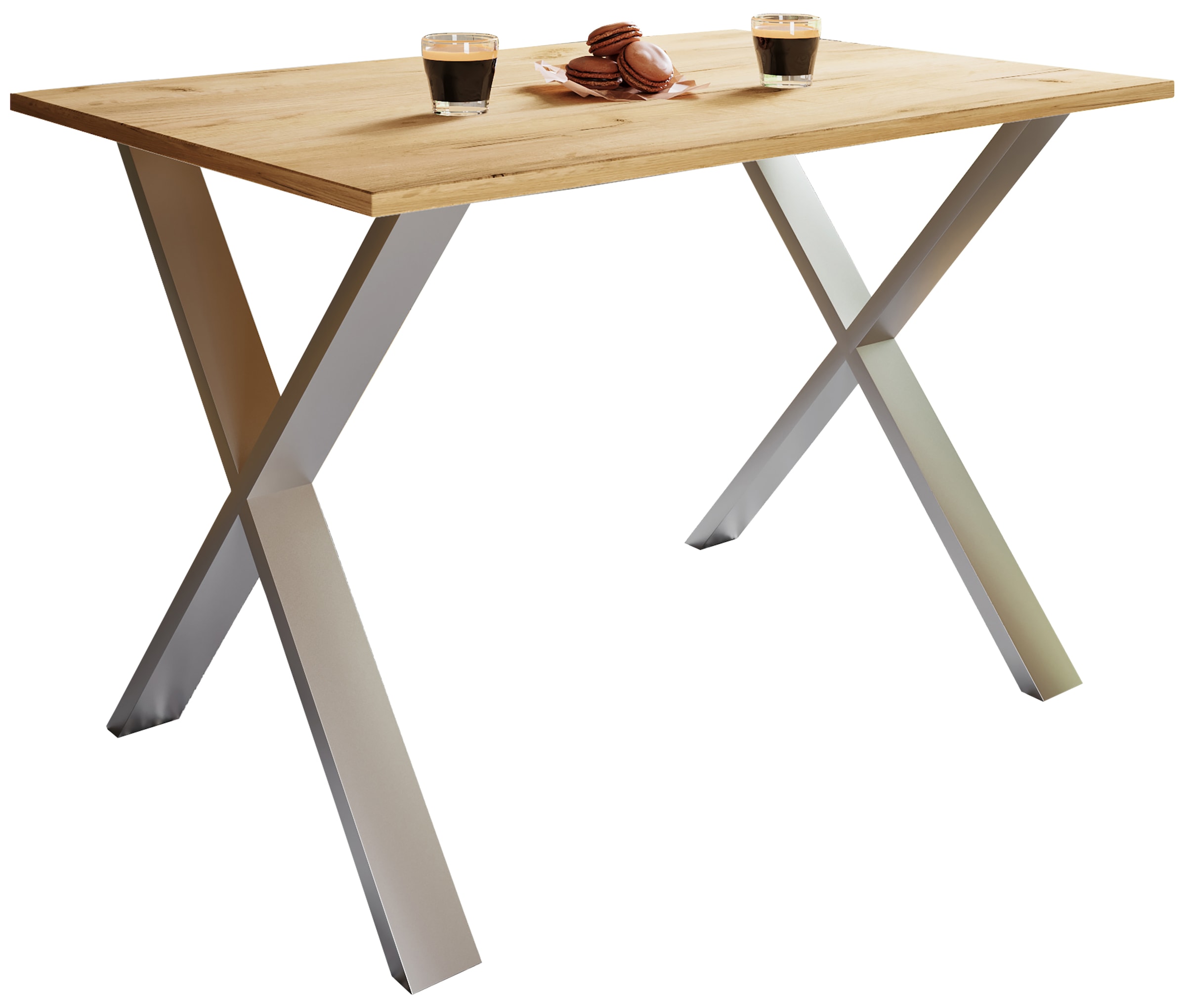 VCM Esstisch »Premium Holz Esstisch Küchentisch Xona X 140x80« 1 Stk. tlg.