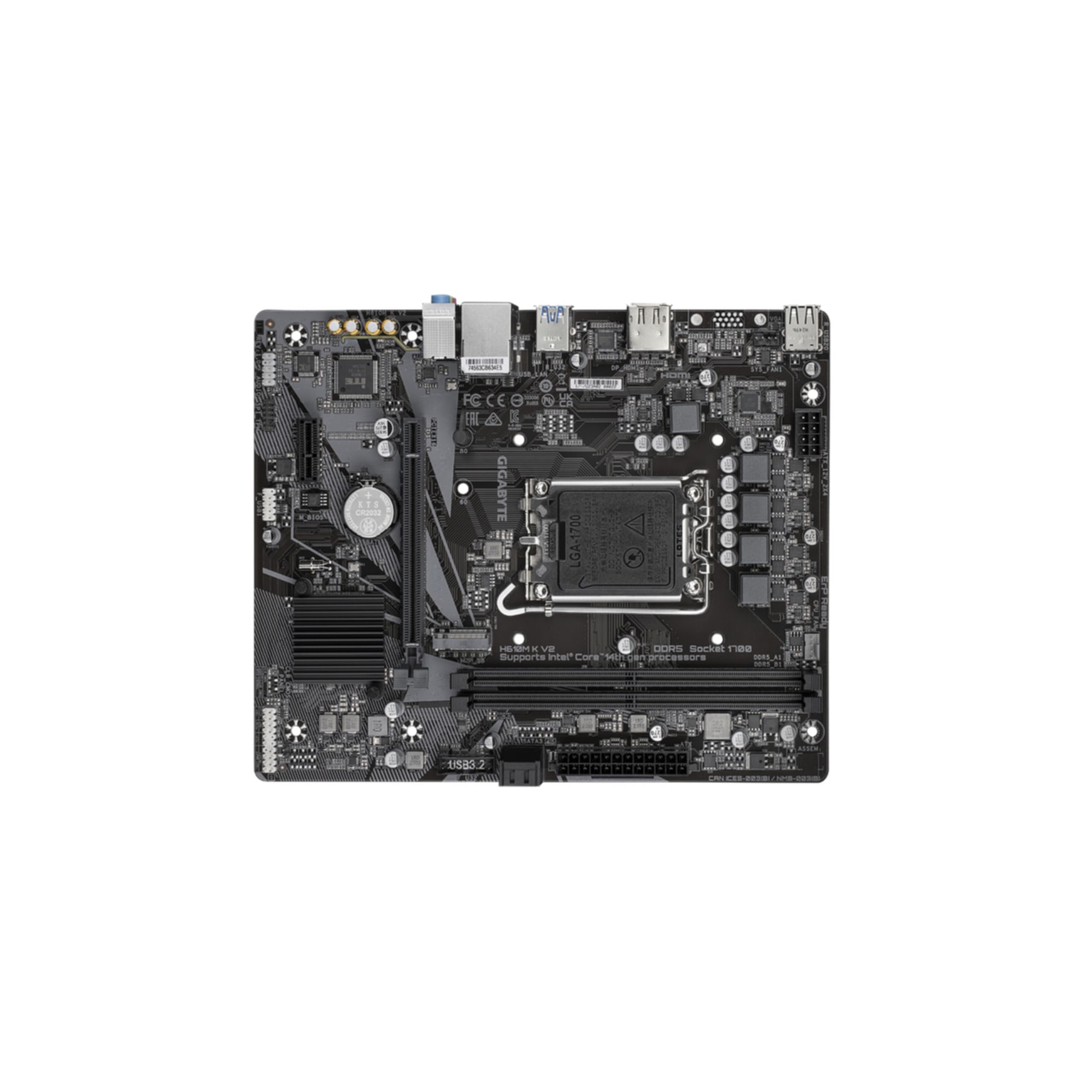 Gigabyte Mainboard »H610M K V2 Mainboard – Intel Core 14. Generation CPUs, bis zu 5600 MHz«