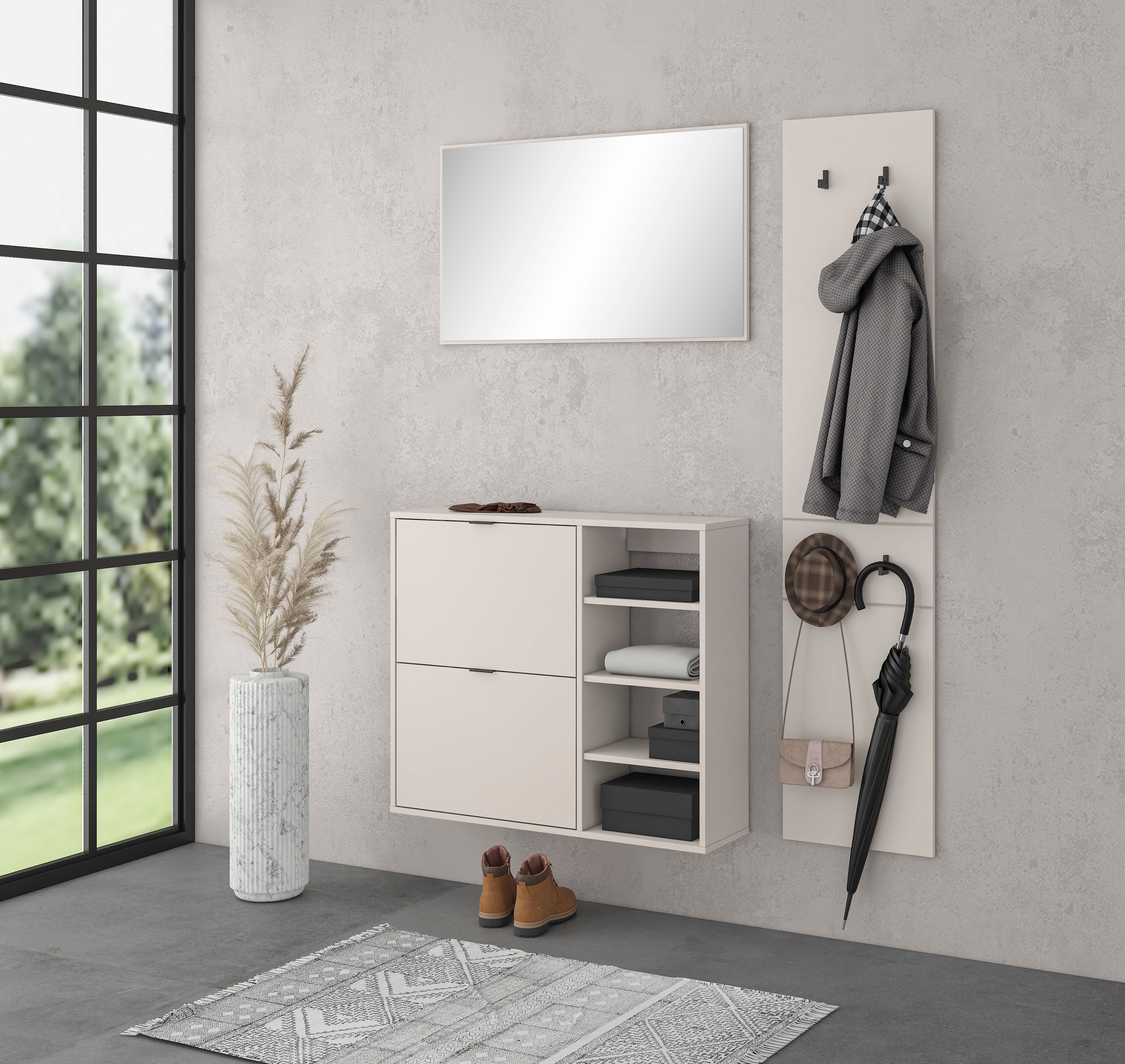 HBZ Garderoben-Set »Florenz Garderobe B/H/T 140x180x27 cm« 3 Stk. tlg.