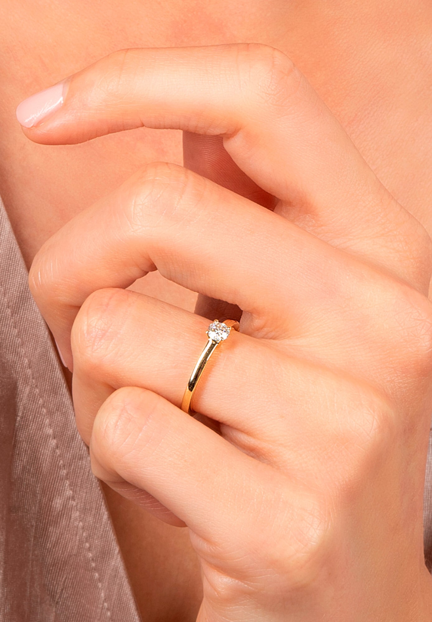 ONE ELEMENT Diamantring »0.25 ct Diamant Brillant Ring aus 585 Gelbgold«