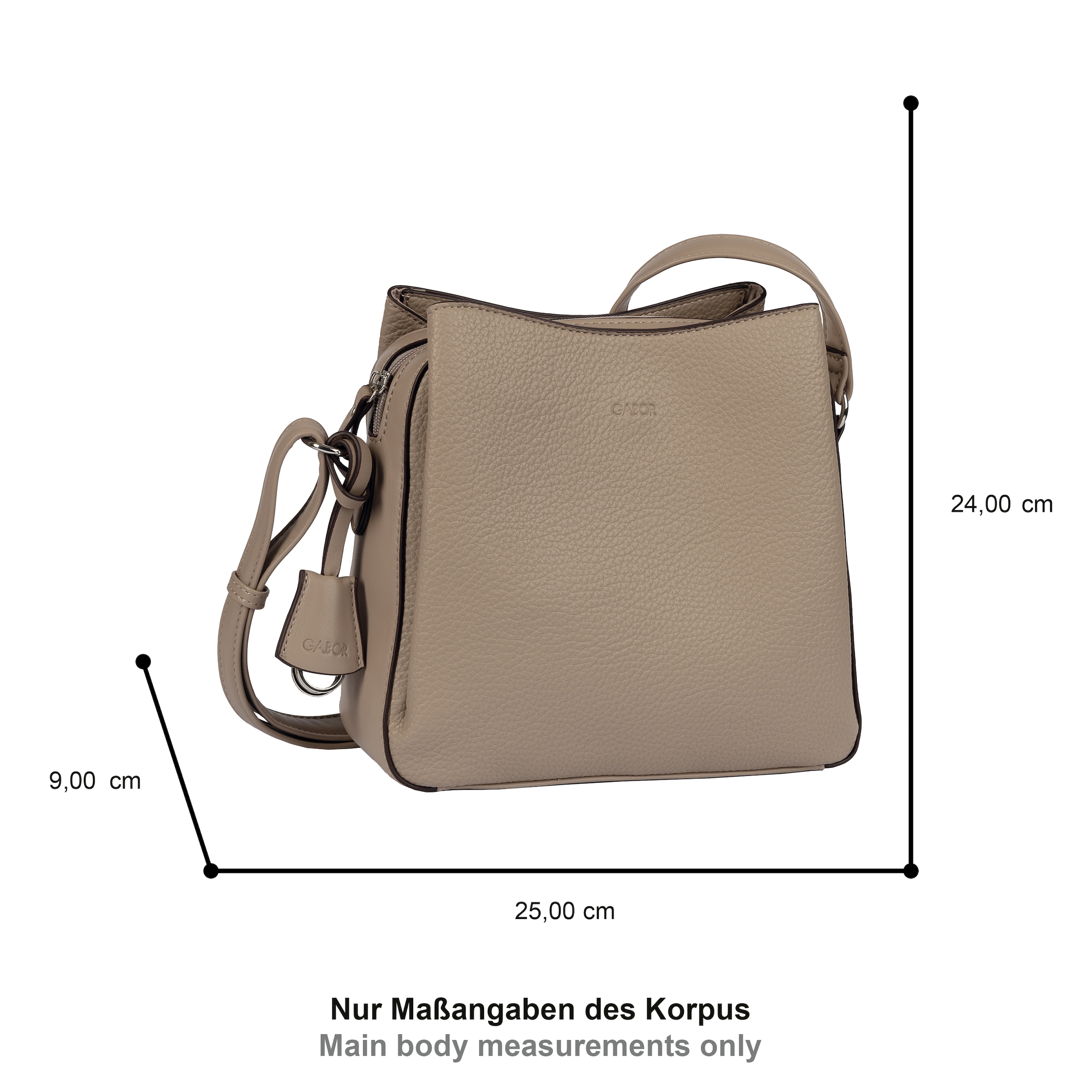 Gabor Umhängetasche »Kalilla« praktisches 3-Kammer-System für Ordnung und viel Stauraum