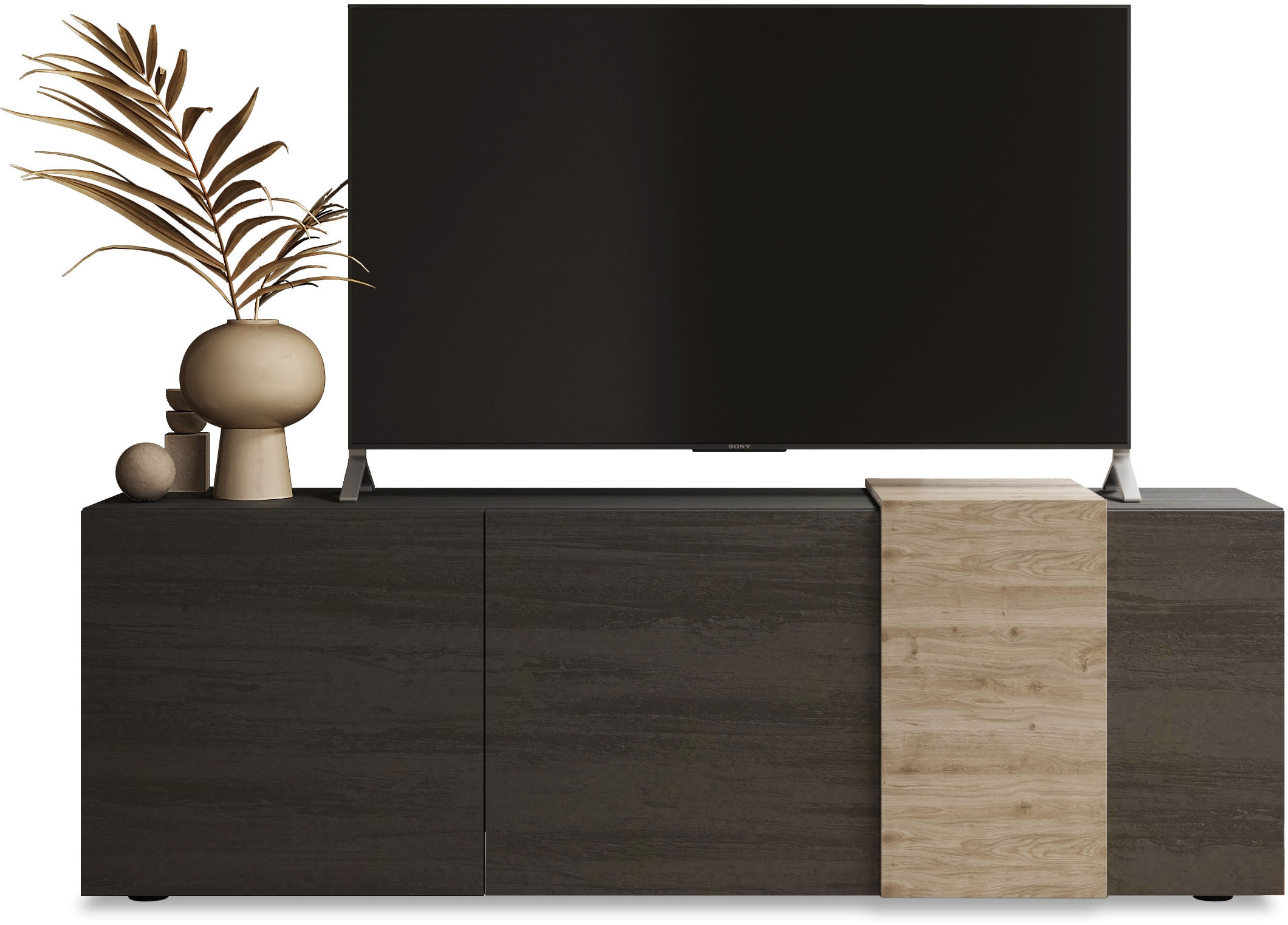 Preisvergleich für LC Lowboard »Venus«, Breite 181 cm, BxHxT 181x44x59 cm,  in der Farbe Grau, aus Holzwerkstoff, GTIN: 8024963430256 | Ladendirekt
