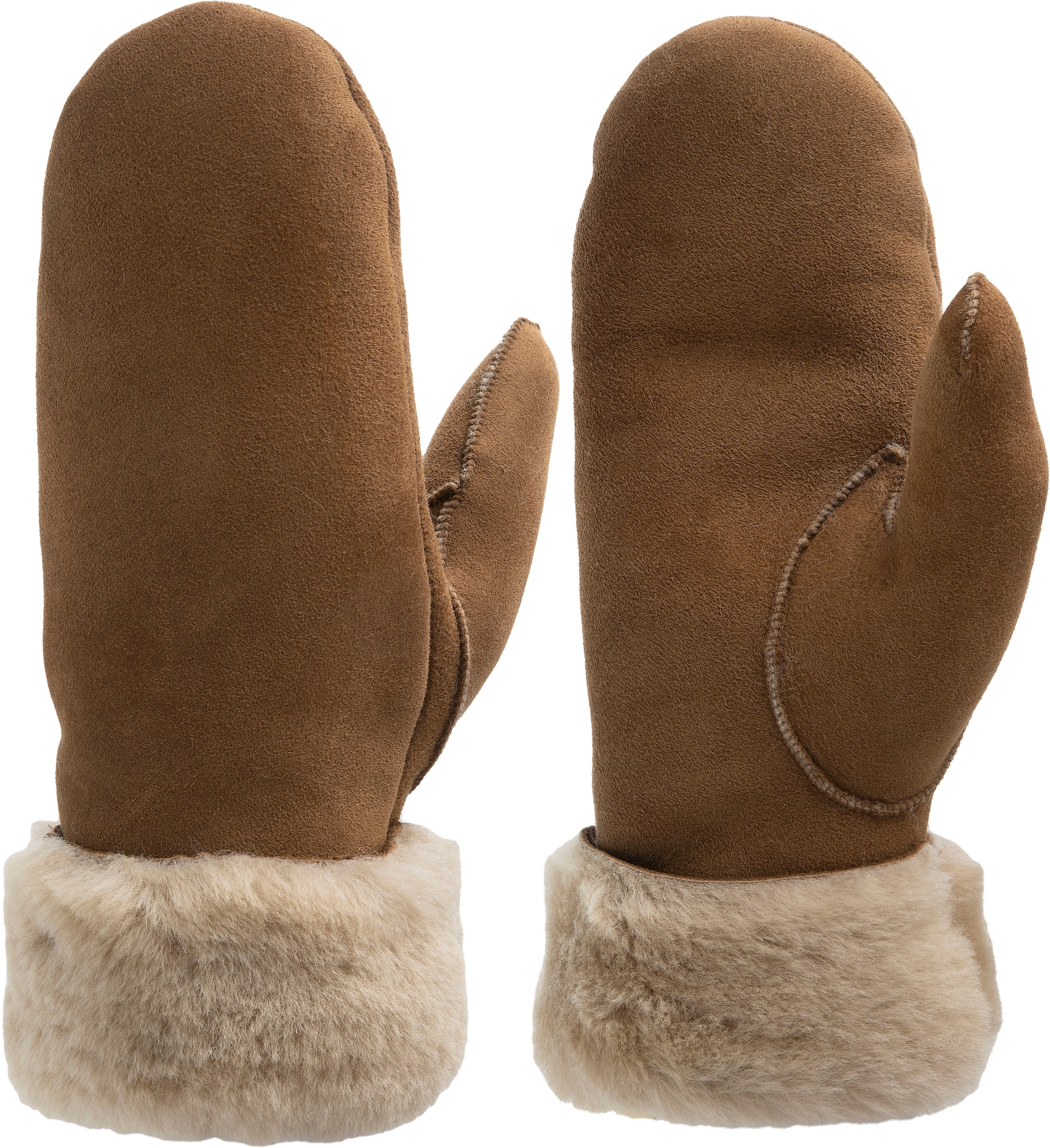 PEARLWOOD Lederhandschuhe »FIONA« Velourleder, Fausthandschuh, warm gefüttert