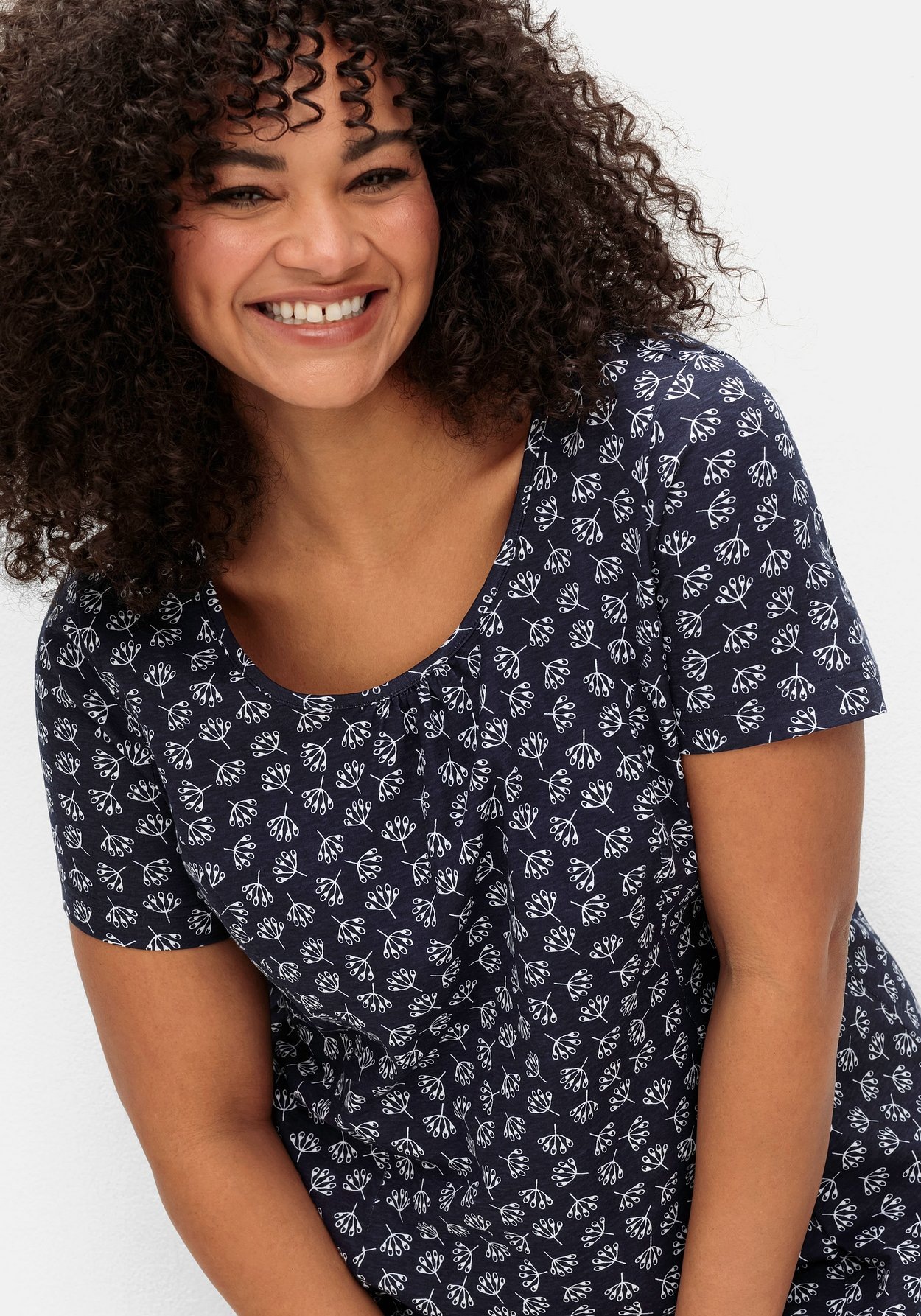 Sheego Jerseykleid »Jerseykleid mit schwingendem Rockteil«