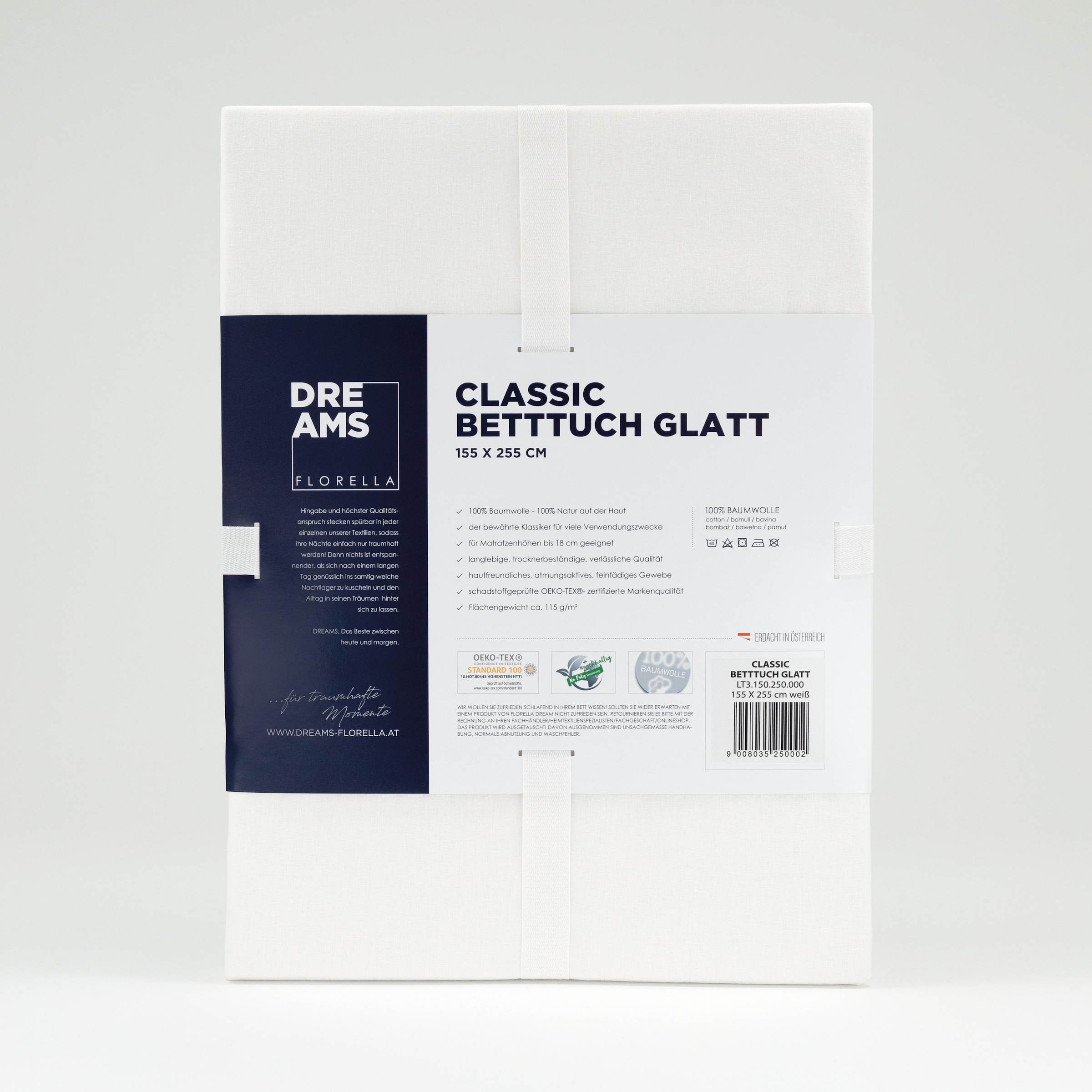 Florella Bettlaken »CLASSIC glatt,  100% Baumwolle«