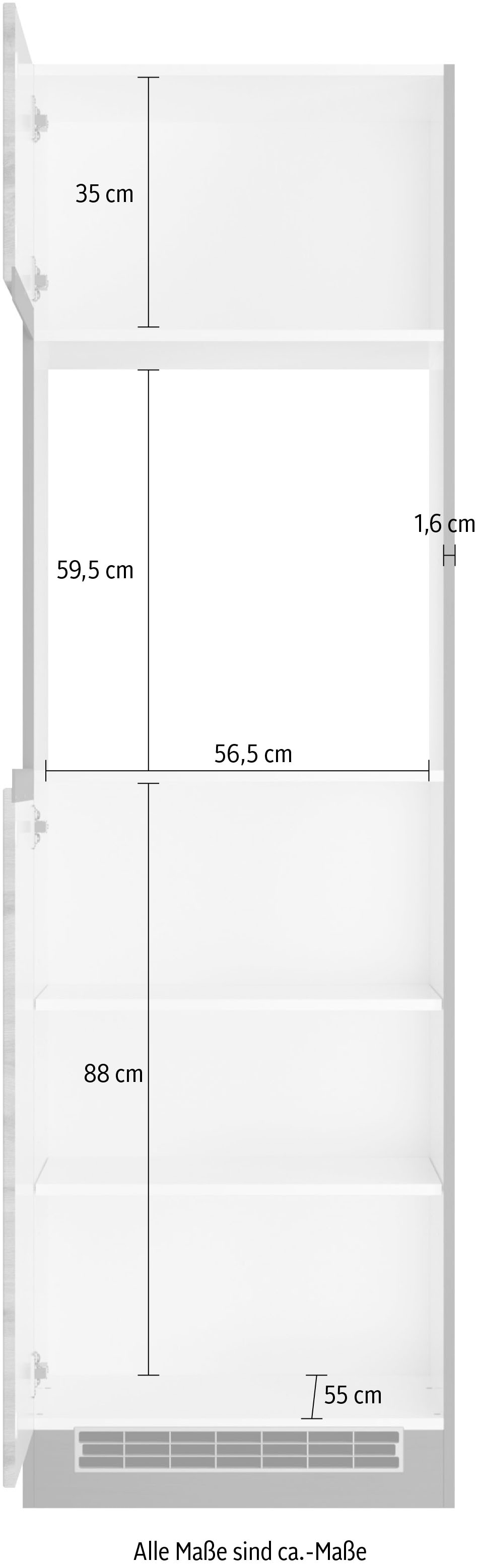 Kochstation Backofenumbauschrank »KS-Riesa«, Breite 60 cm, MDF-Fronten