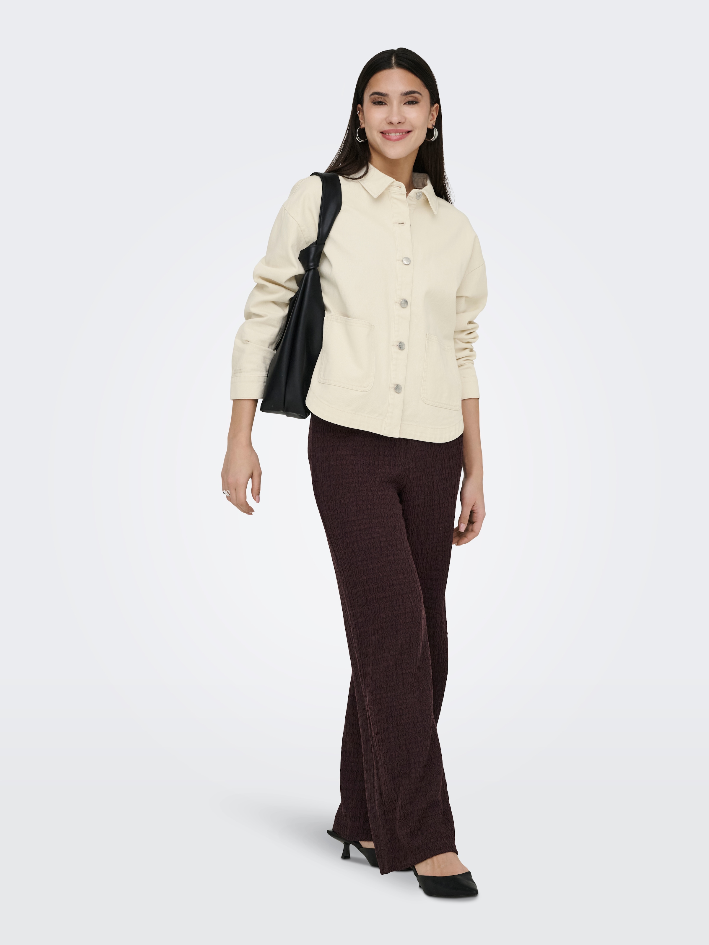 ONLY Schlupfhose »ONLILSE PANT STRUCTURE JRS NOOS«  Kunstfaser, regular fit