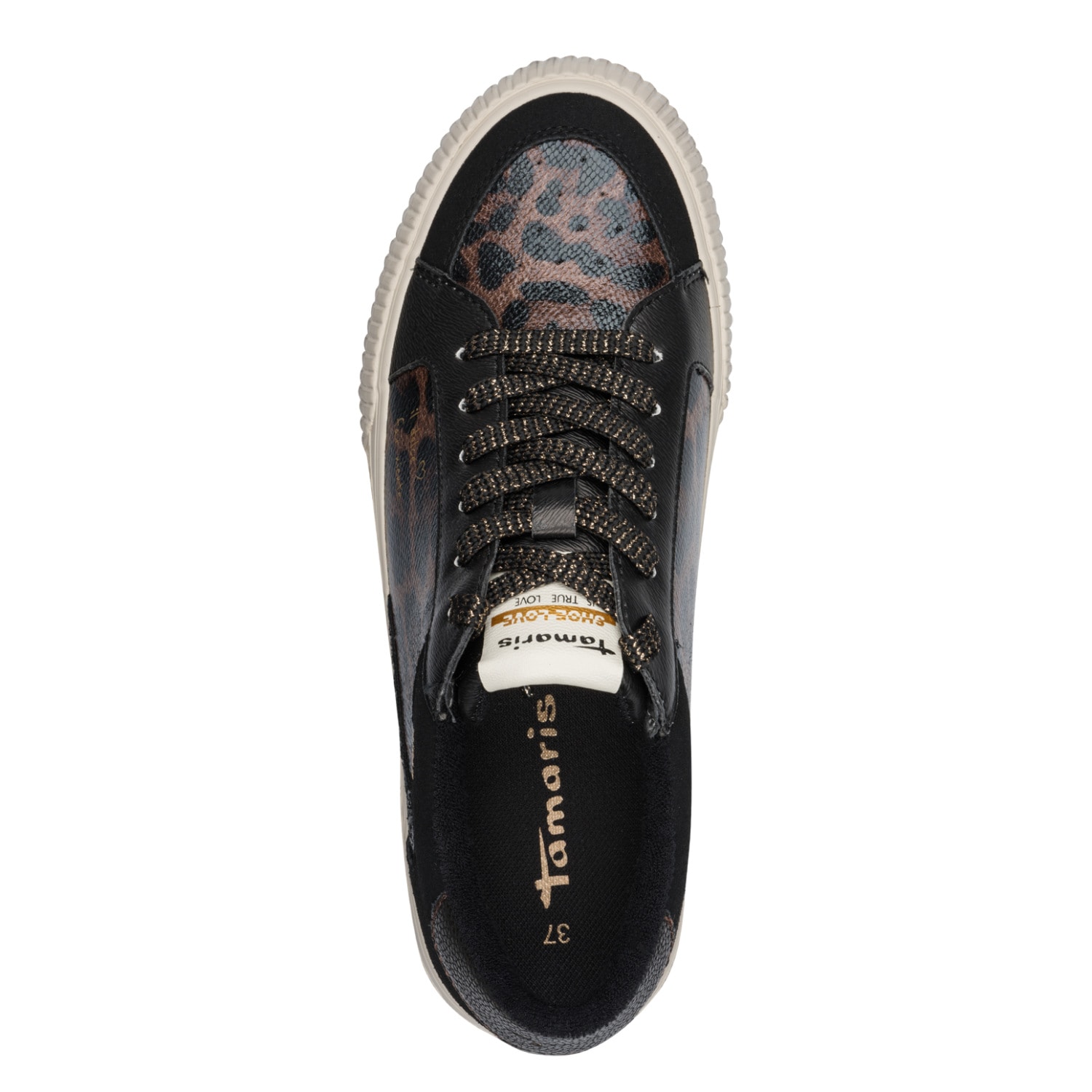 Tamaris Plateausneaker  Freizeitschuh, Halbschuh, Schnürer im angesagten Animal-Look
