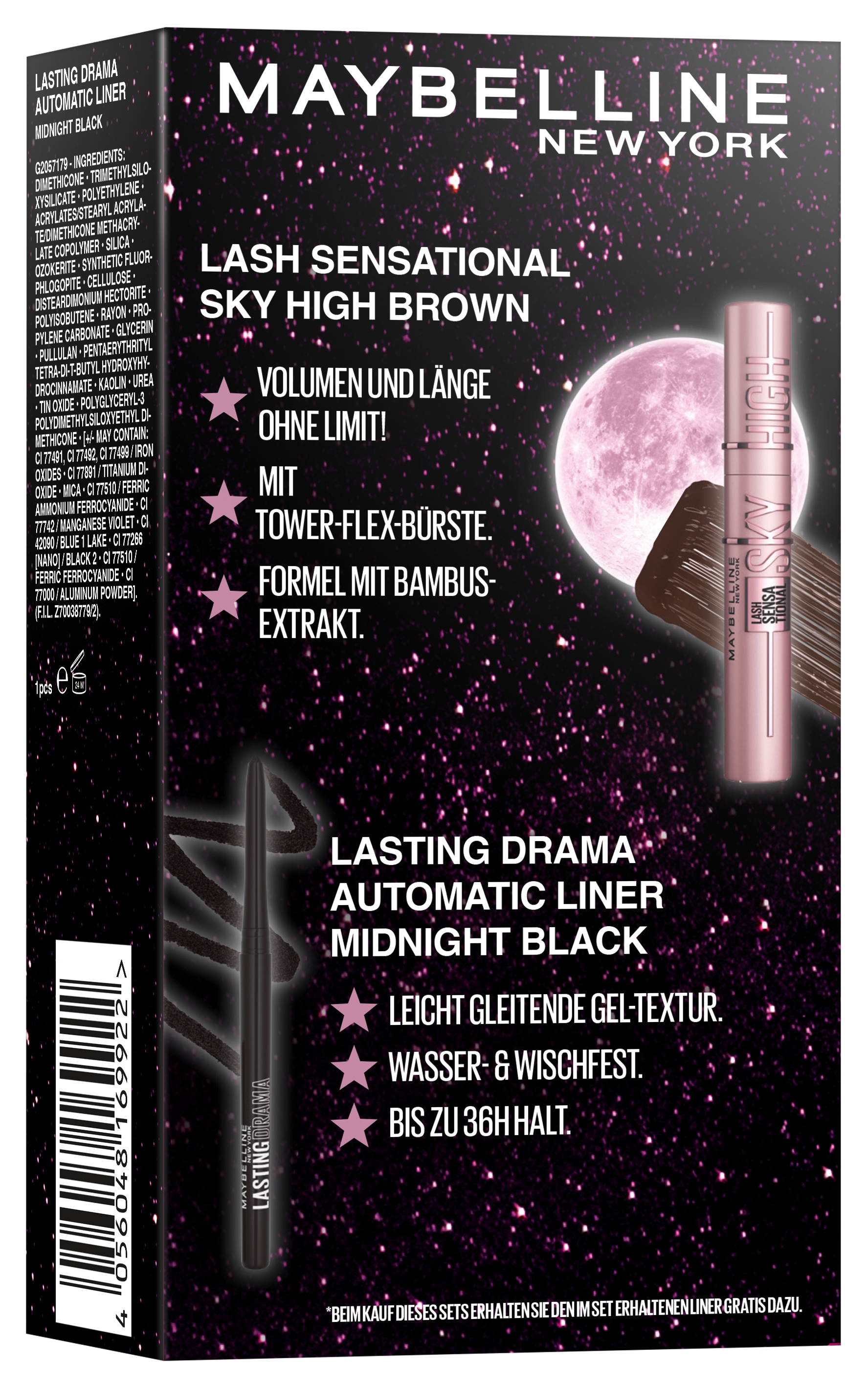 MAYBELLINE NEW YORK Make-up Set »Maybelline NY Xmas Coffret Sky High + Lasting Drama Automatic Liner«