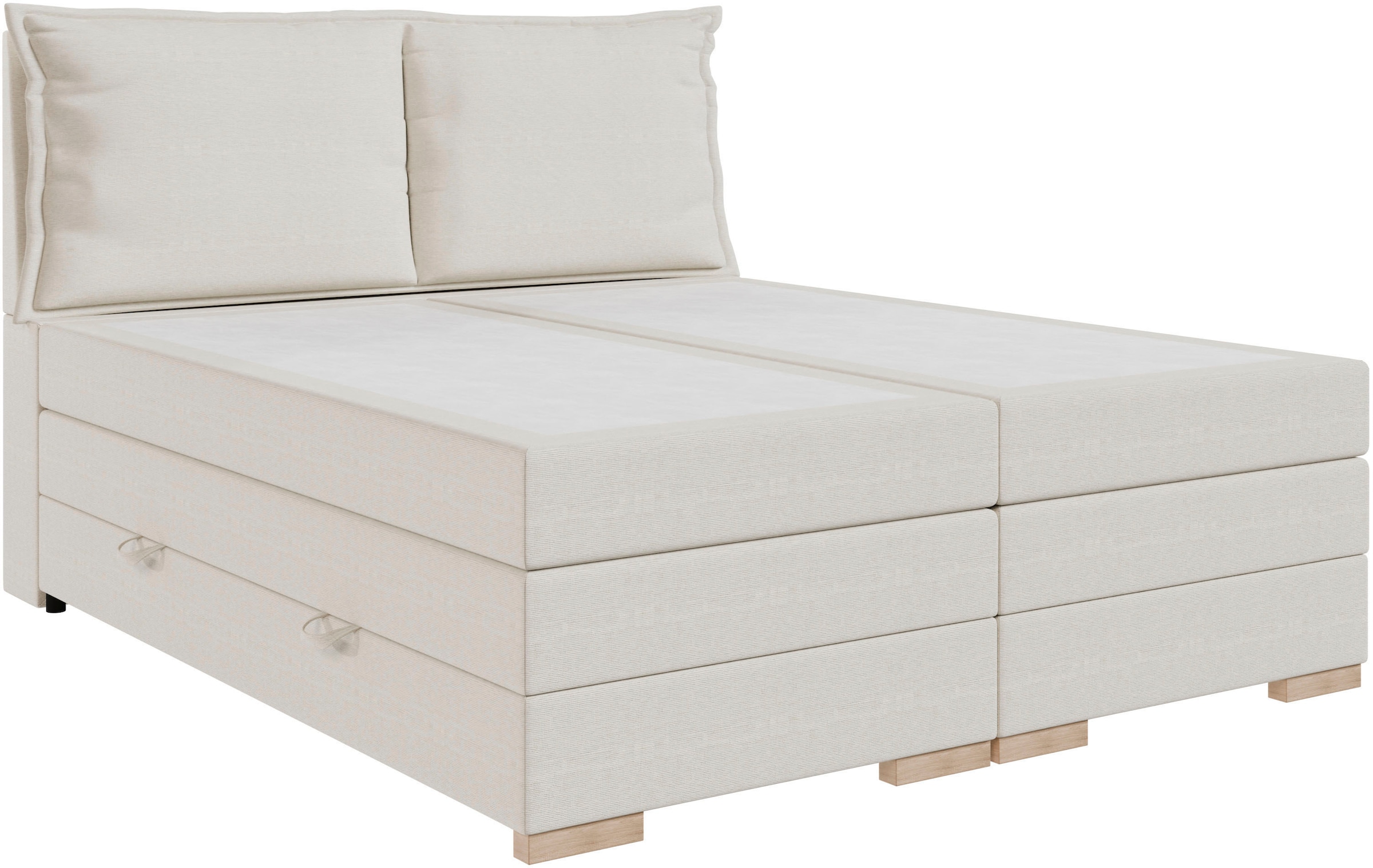 FORTE Boxspringbett »Pillows mit Bettkasten, erhältlich in den Breiten 140, 160 & 180cm« in verschiedenen Farben erhältlich