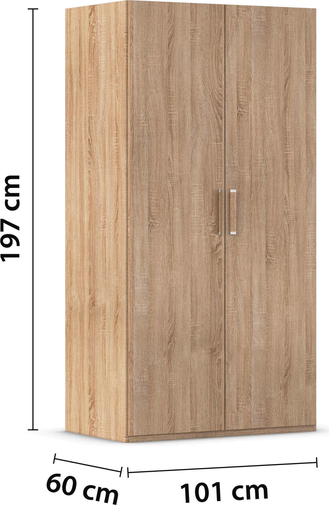 rauch Drehtürenschrank »Kleiderschrank Schrank Garderobe Schlafzimmerschrank EVELYN« in 2 Höhen 197 oder 210 cm erhältlich,  in elegantem Stil, viel Stauraum 4 Breiten und 2 Höhen MADE IN GERMANY