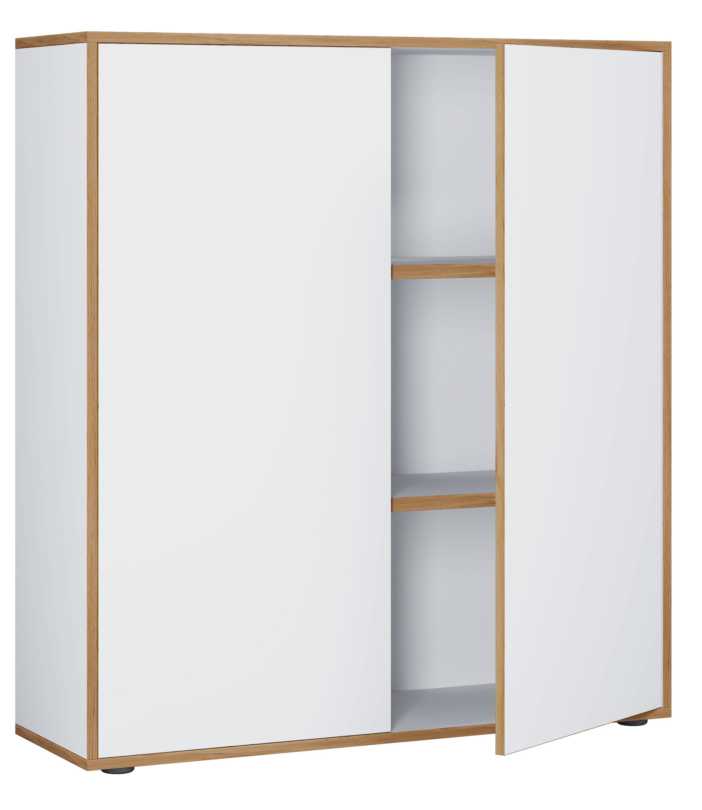 VCM Aktenschrank »VCM Holz Büroschrank Ordner Aktenschrank Büromöbel Schrank Salia 3-fach Breite 100 cm Drehtüren« 1 Stk. tlg.