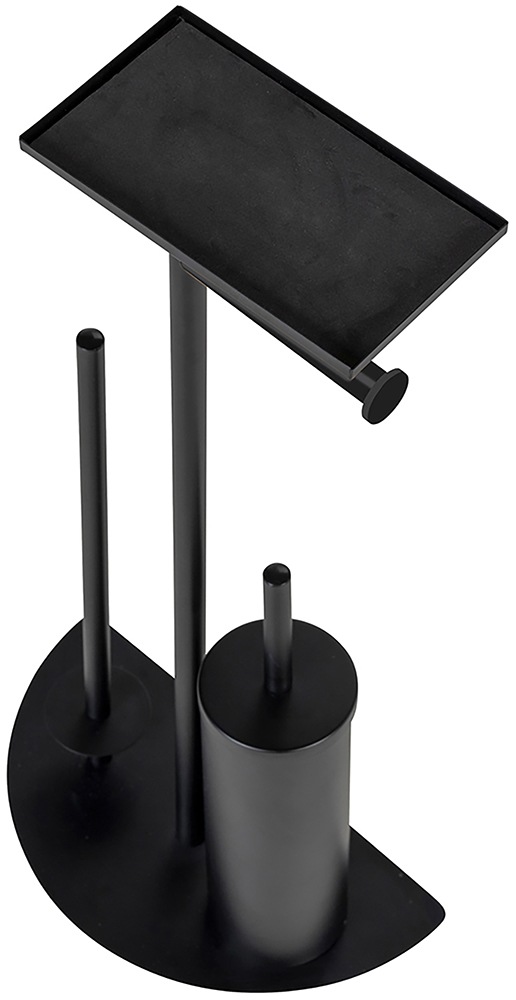 WENKO WC-Garnitur »Modell Cosenza Neo«, aus Metall-Kunststoff, platzsparende 4-in-1 Standgarnitur mit Ablage, lackierter Stahl