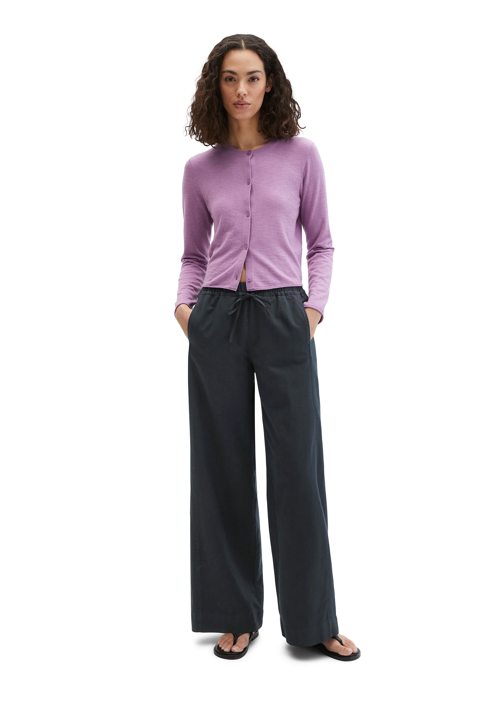 Marc O'Polo Cardigan regular aus Organic Cotton-Leinen-Mix