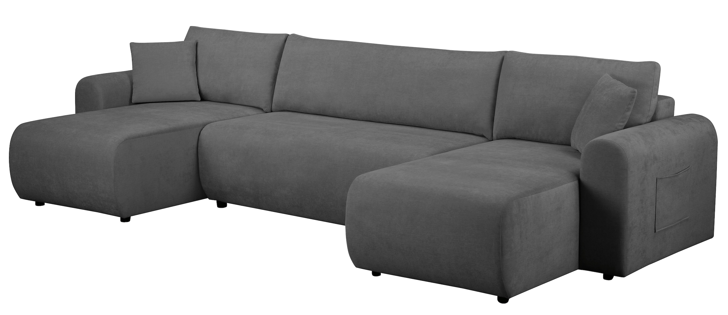 OTTO home Wohnlandschaft »JONAA Feinstruktur, U-Form, 311 cm. -OTTO. Verlässliche Qualität« Tonnentaschen-Federkern, Bettkasten, Schlafsofa (133/270)
