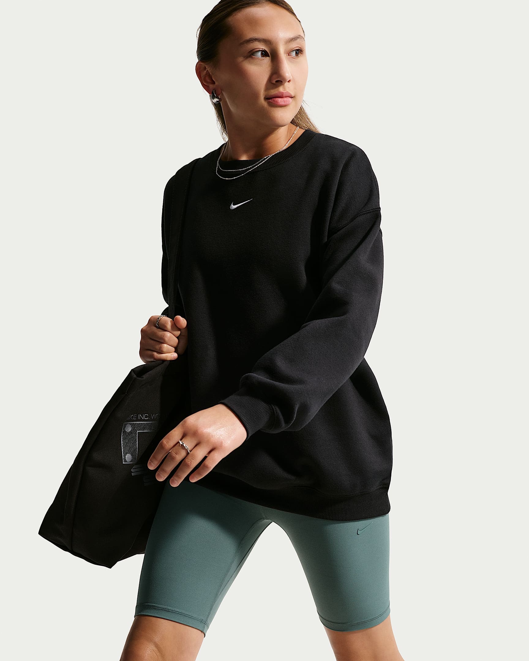 Nike Sportswear Sweatshirt »G NSW STUDIO FLC OS CRW LBR«, für Mädchen und Jugendliche
