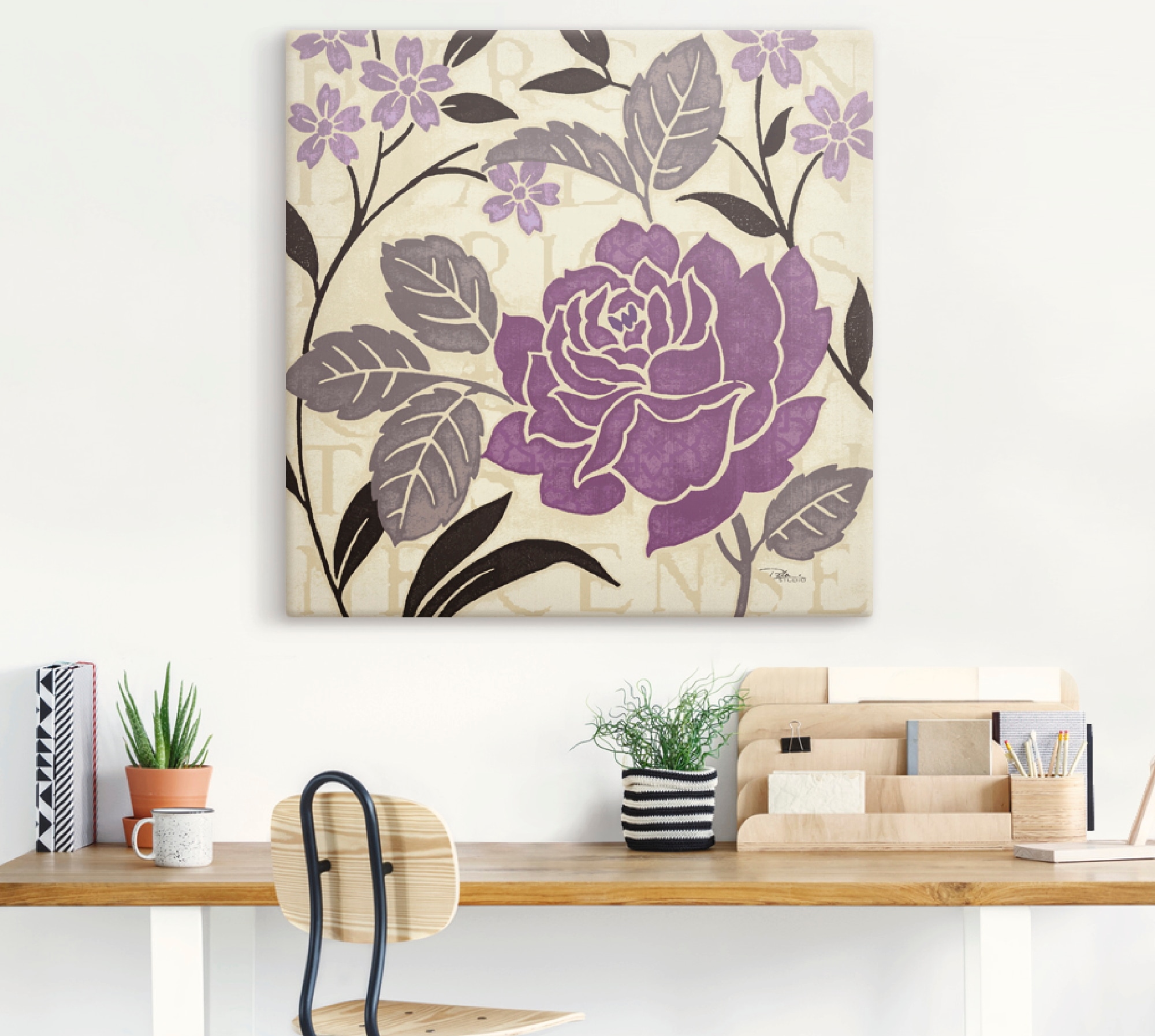 Artland Leinwandbild »Perfekte Blütenblätter II« 1 Stk. tlg. auf Keilrahmen gespannt