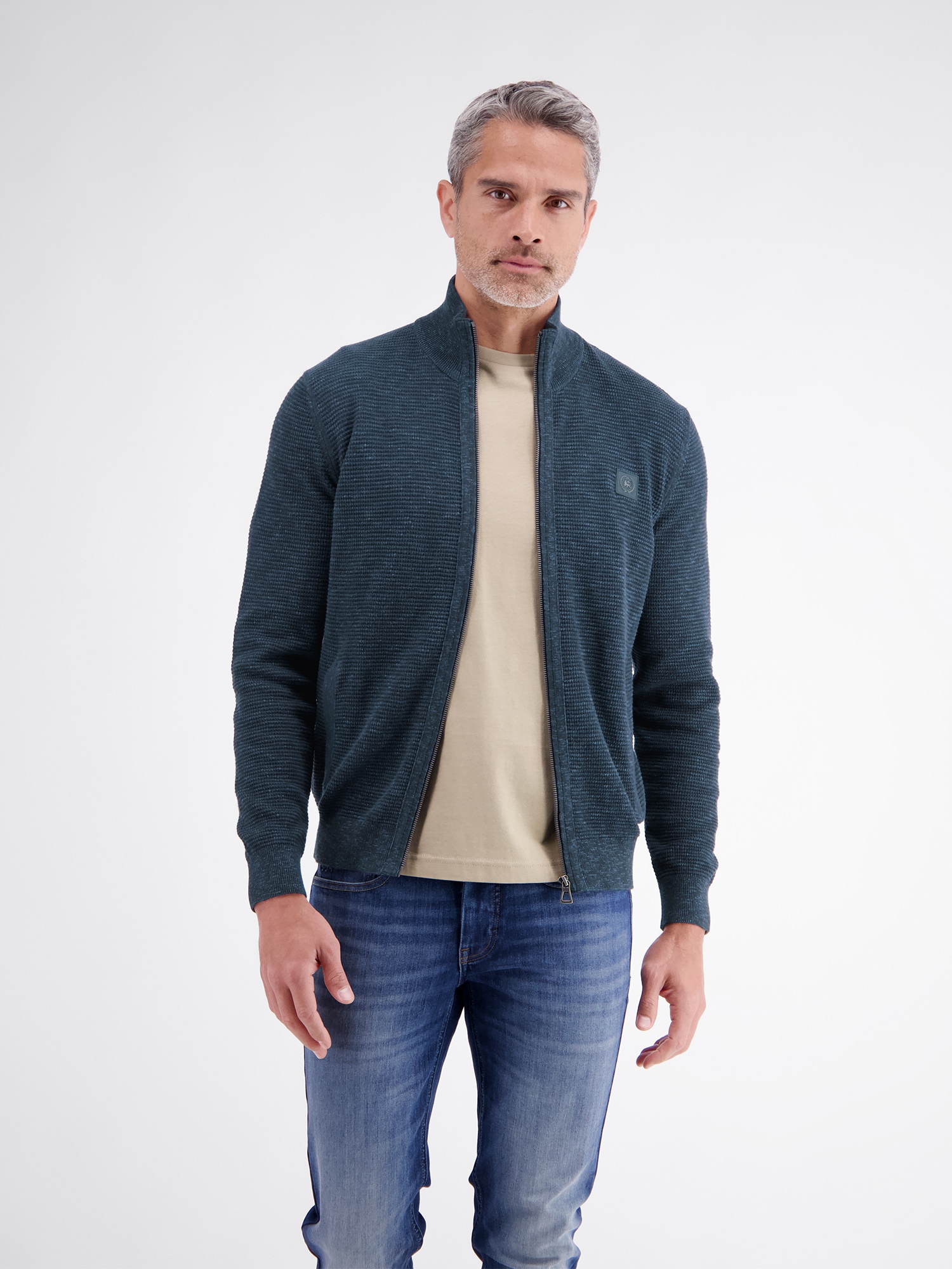 LERROS Strickjacke »Sportive Strickjacke aus hochwertiger Baumwolle«