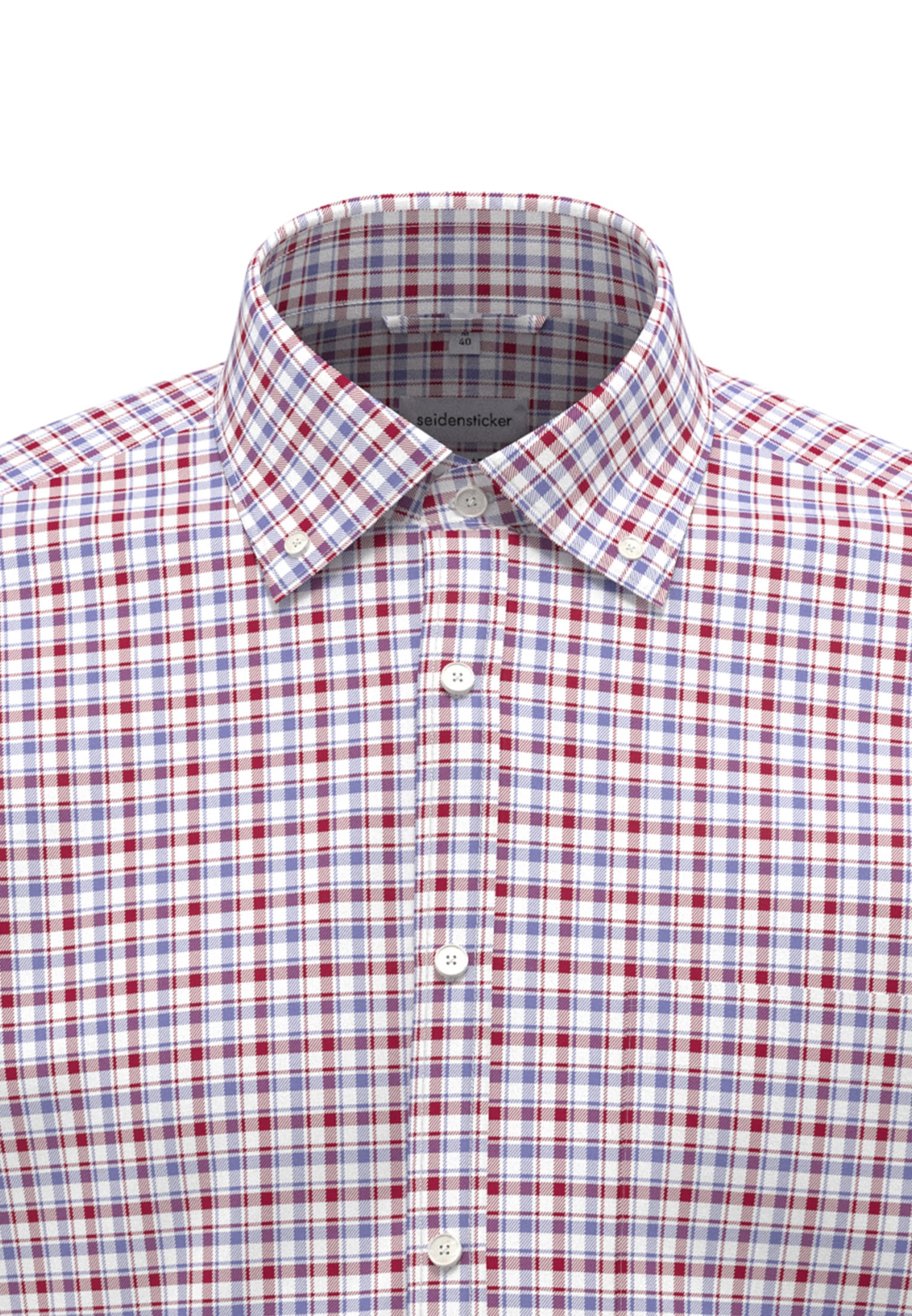 seidensticker Businesshemd »Regular«, Regular Langarm Button-Down-Kragen Karo