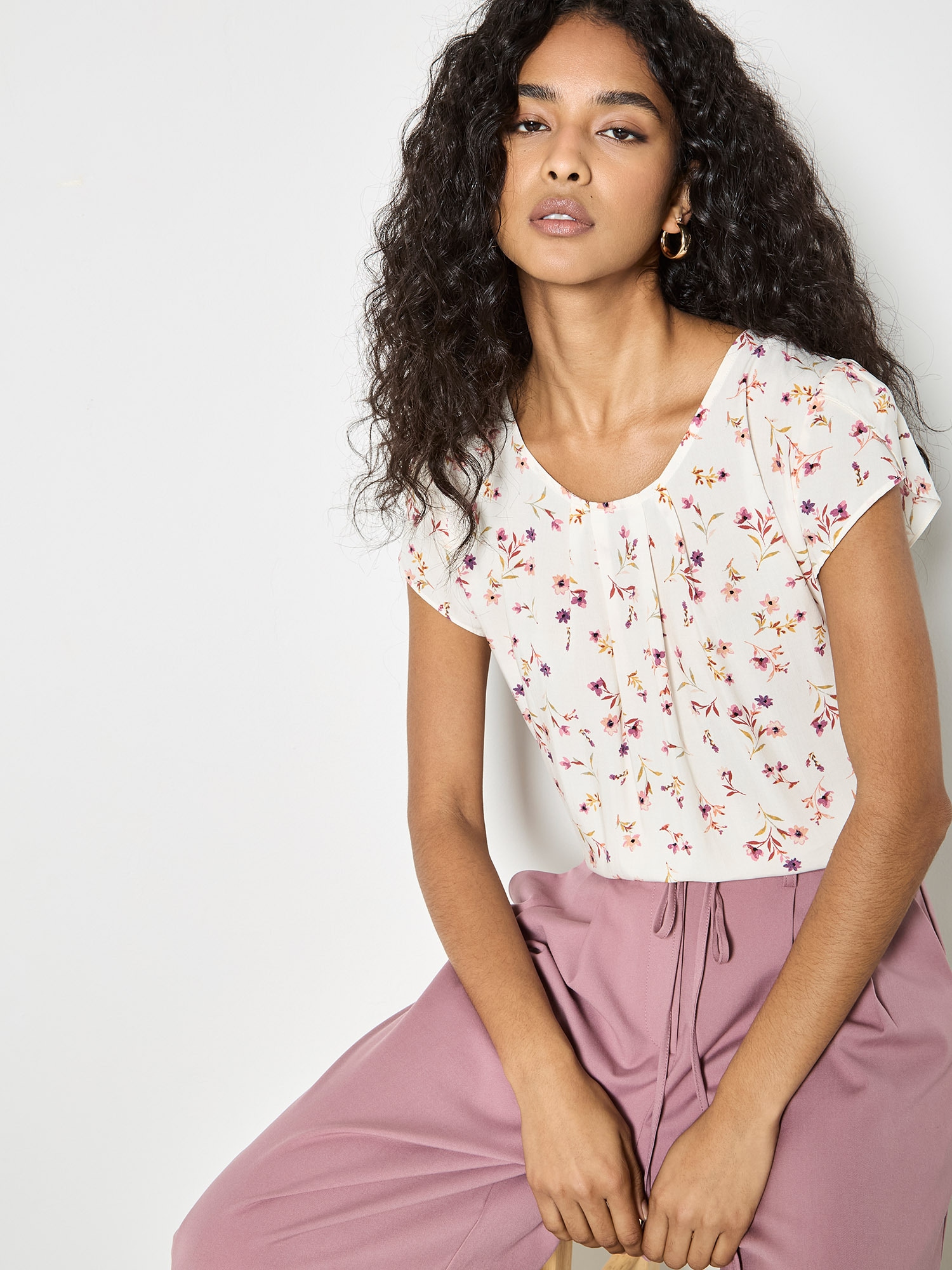 Apricot Strandtop »Leichtes Oberteil« mit kleinem Blumenmuster
