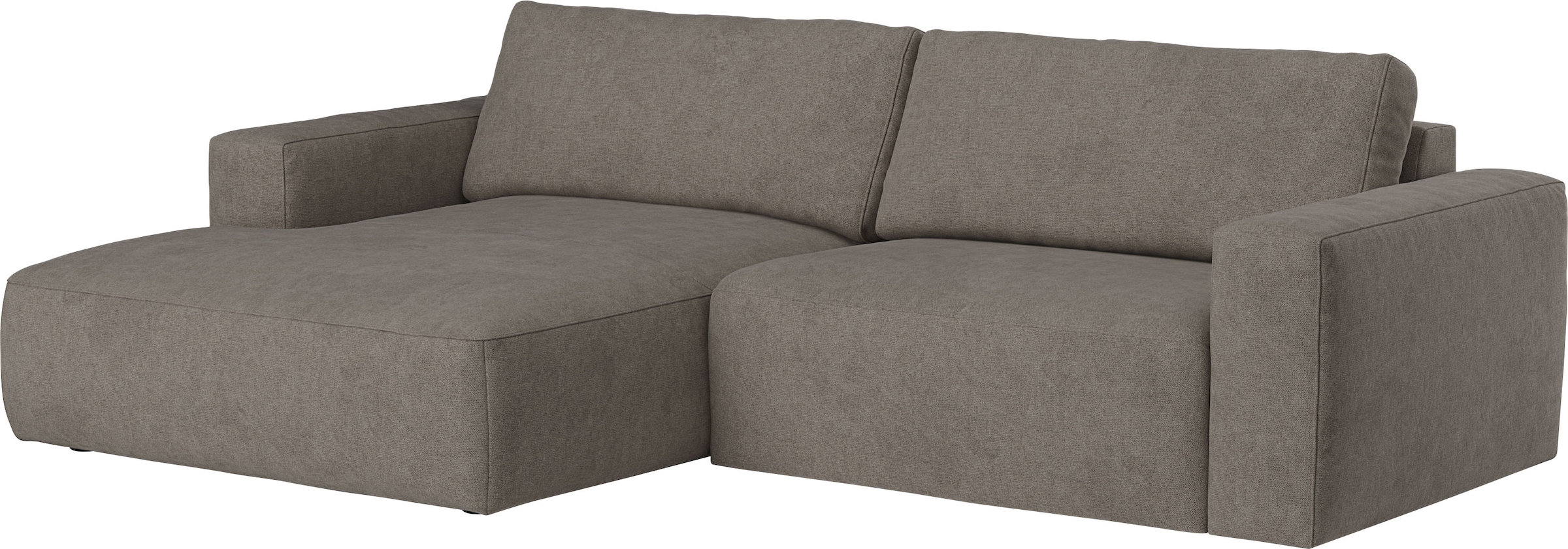 COTTA Ecksofa »Lasso L-Form, XL-Sofa«, mit breiter Recamiere im trendigen Cord oder angenehmen Strukturstoff