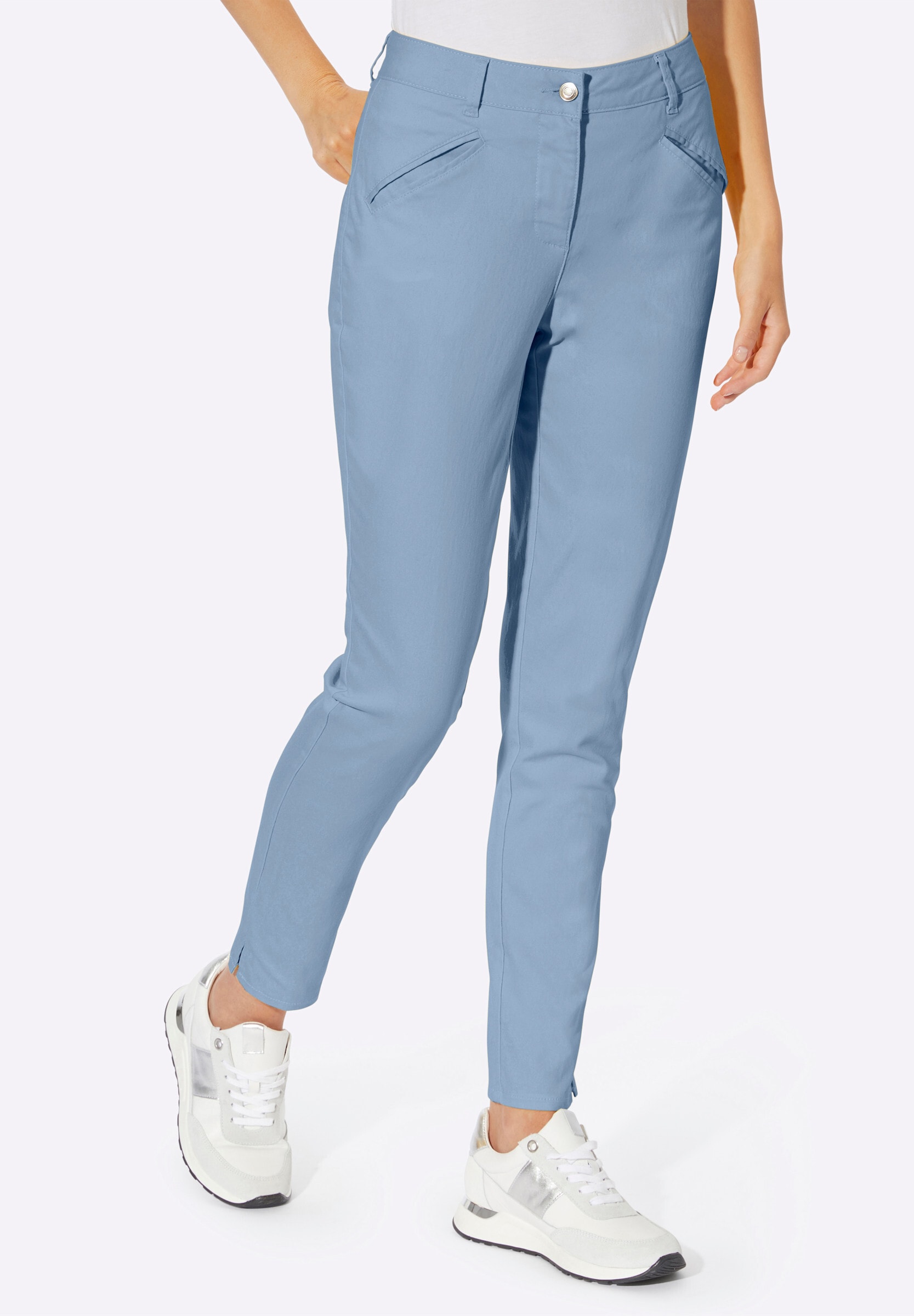heine Stoffhose »Twill-Hose Röhrenhose mit Bügelfalten«
