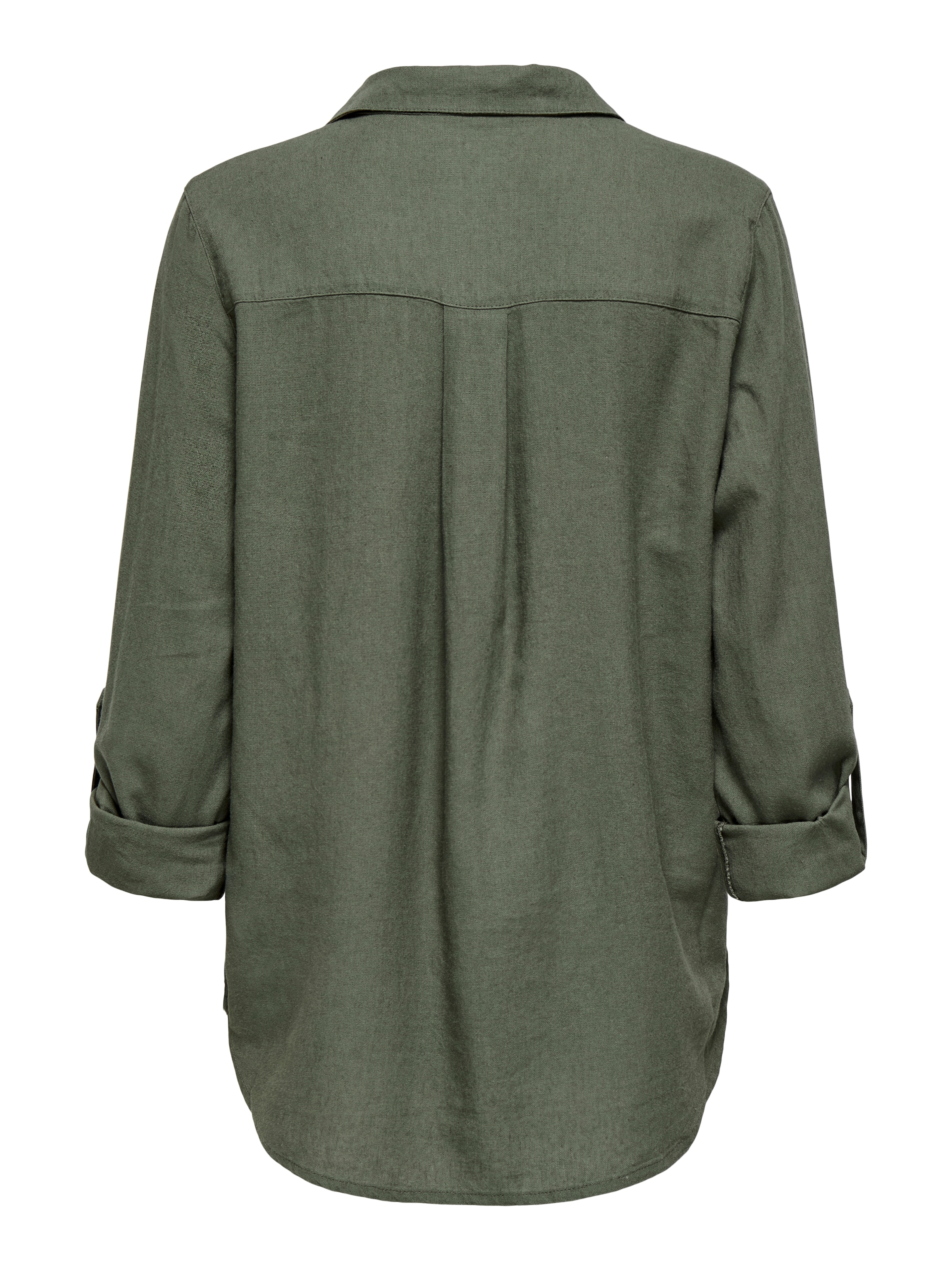 ONLY Hemdbluse »ONLGOA 3/4 STRAP LINEN BL SHIRT CC PNT« mit Leinen, umschlagbare Manschetten
