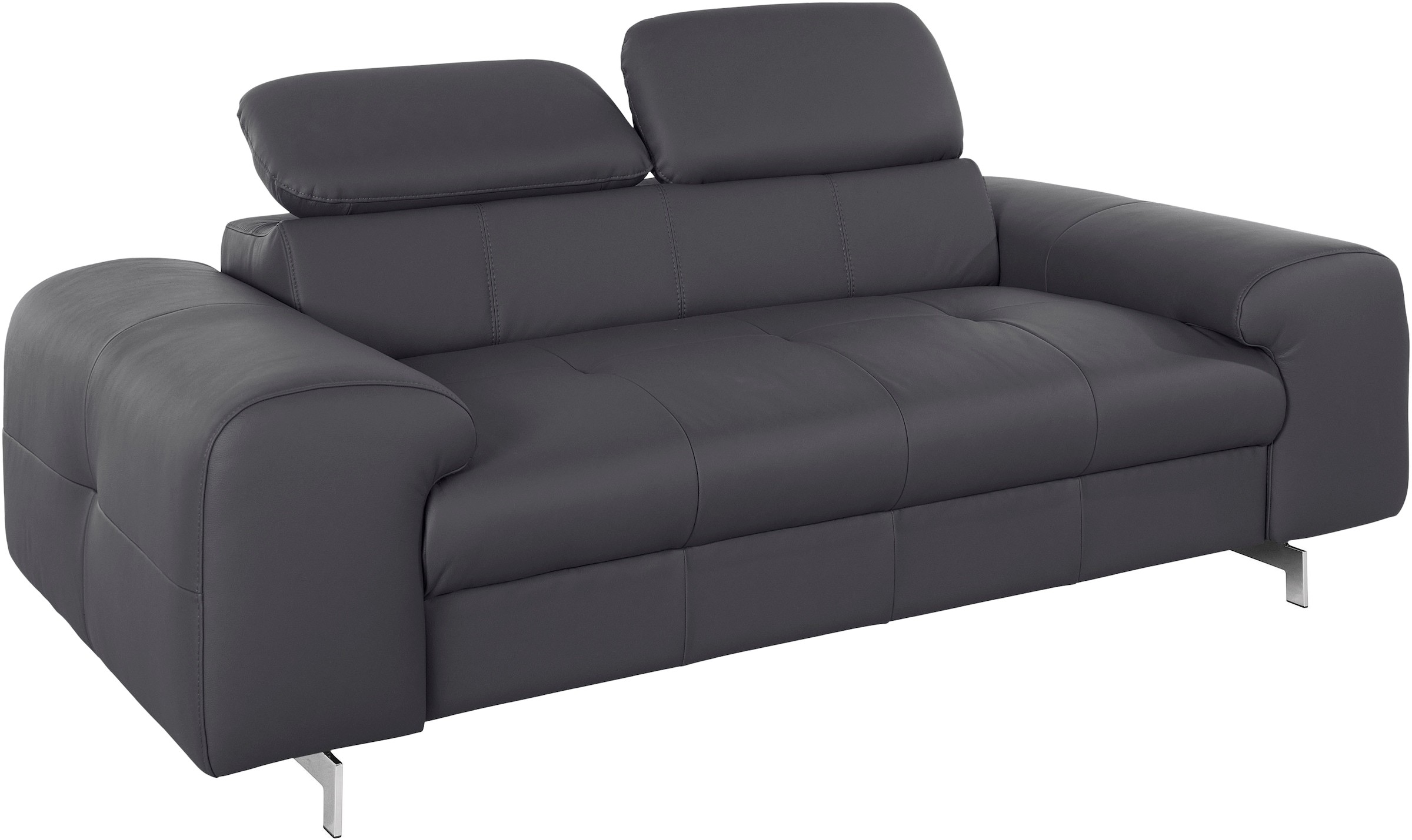 COTTA 2-Sitzer »Chef«, Big-Sofa mit Kopfteilverstellung, edle Metallkufen