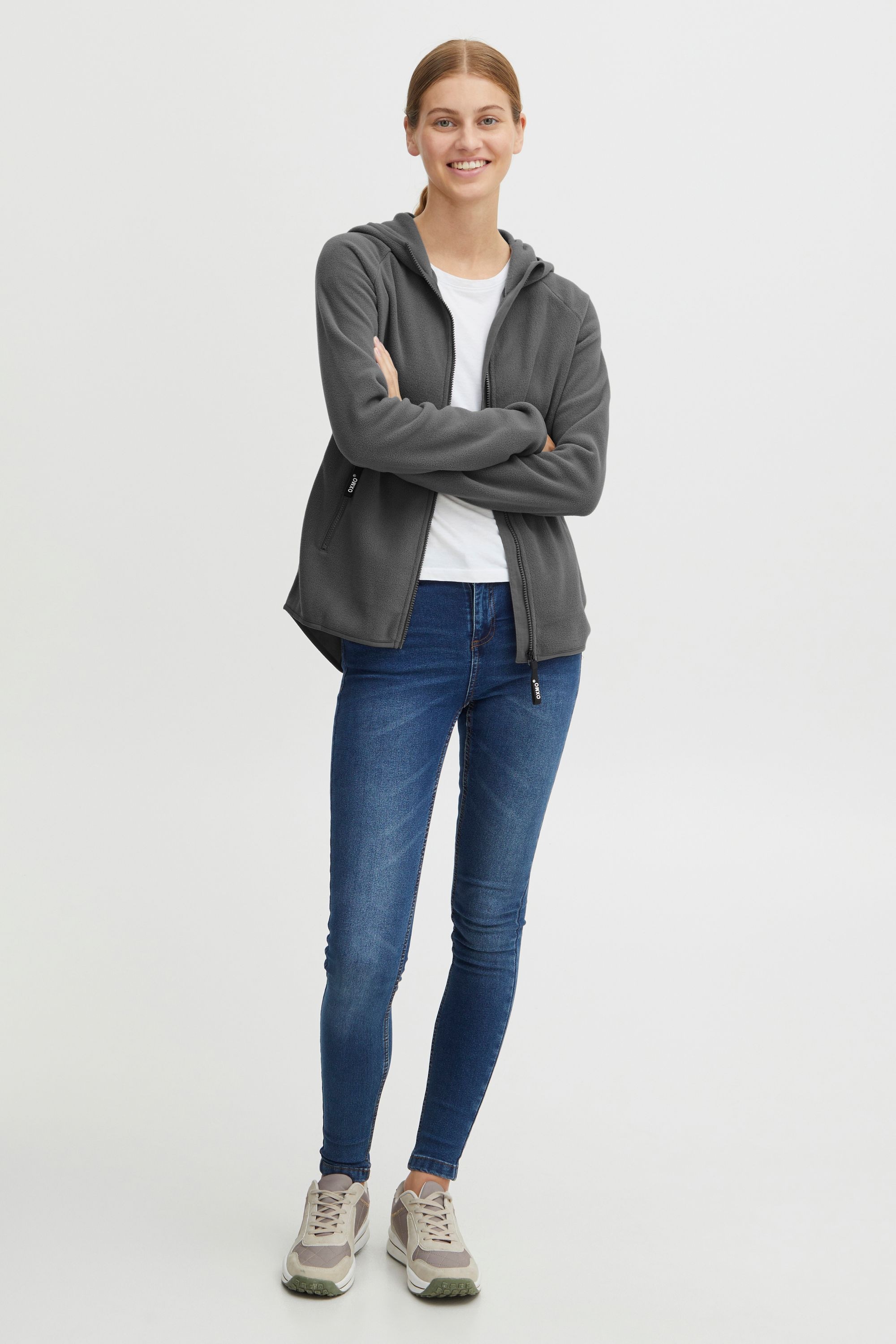 OXMO Fleecejacke »Fleecejacke OXFinja«, mit Kapuze