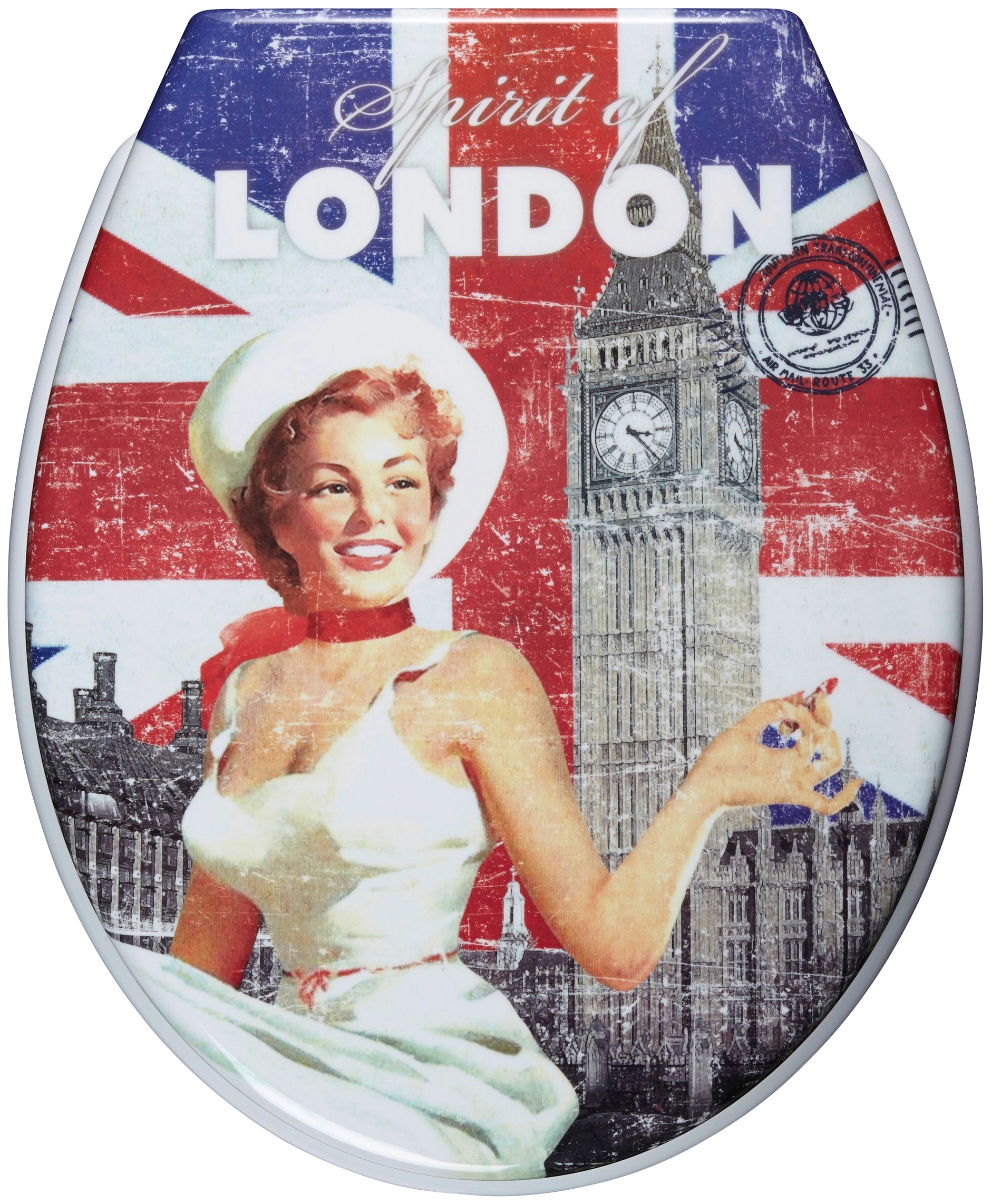 ADOB WC-Sitz »Spirit of London«, Absenkautomatik, zur Reinigung abnehmbar