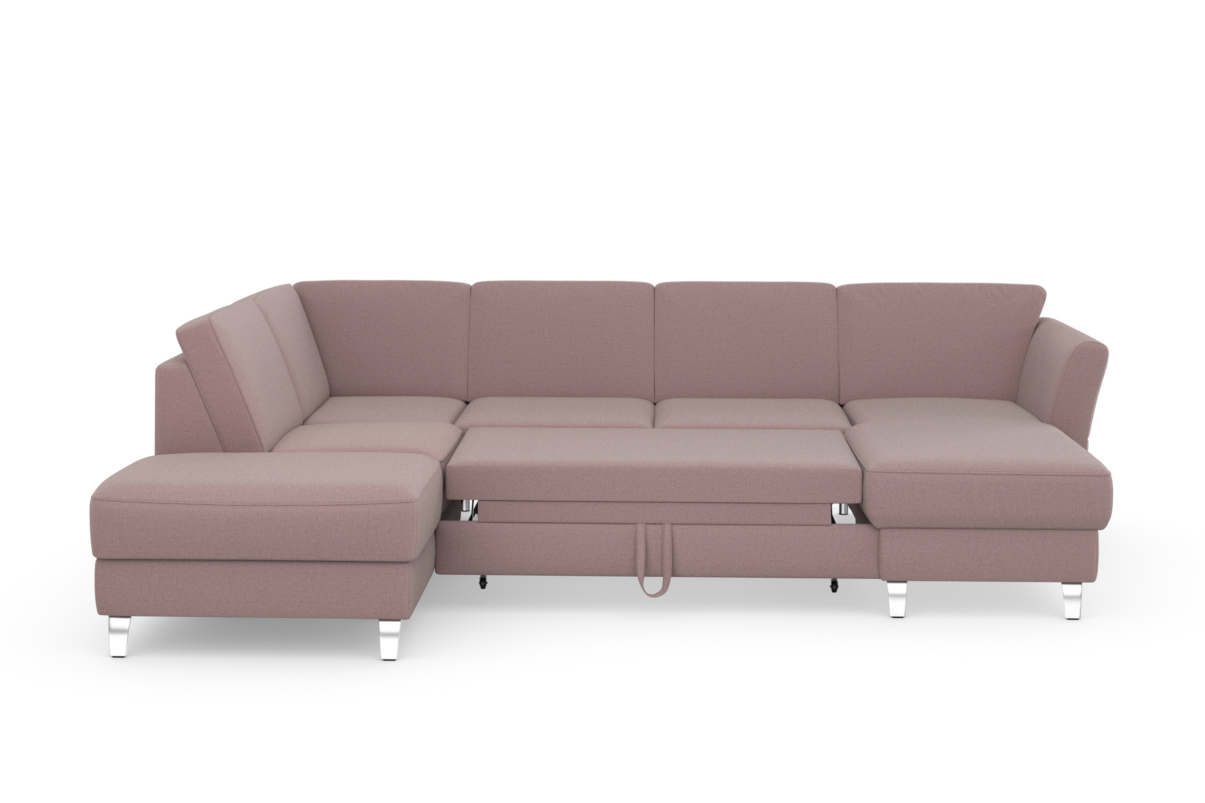 sit&more Wohnlandschaft »Visby U-Form«, Wahlweise mit Bettfunktion und Stauraum, frei im Raum stellbar