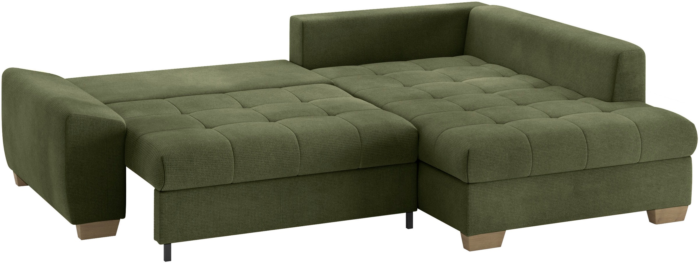 Mr. Couch Ecksofa »Nikita II, L-Form«, Wahlweise mit Bettfunktion, Bettkasten & RGB-LED-Beleuchtung