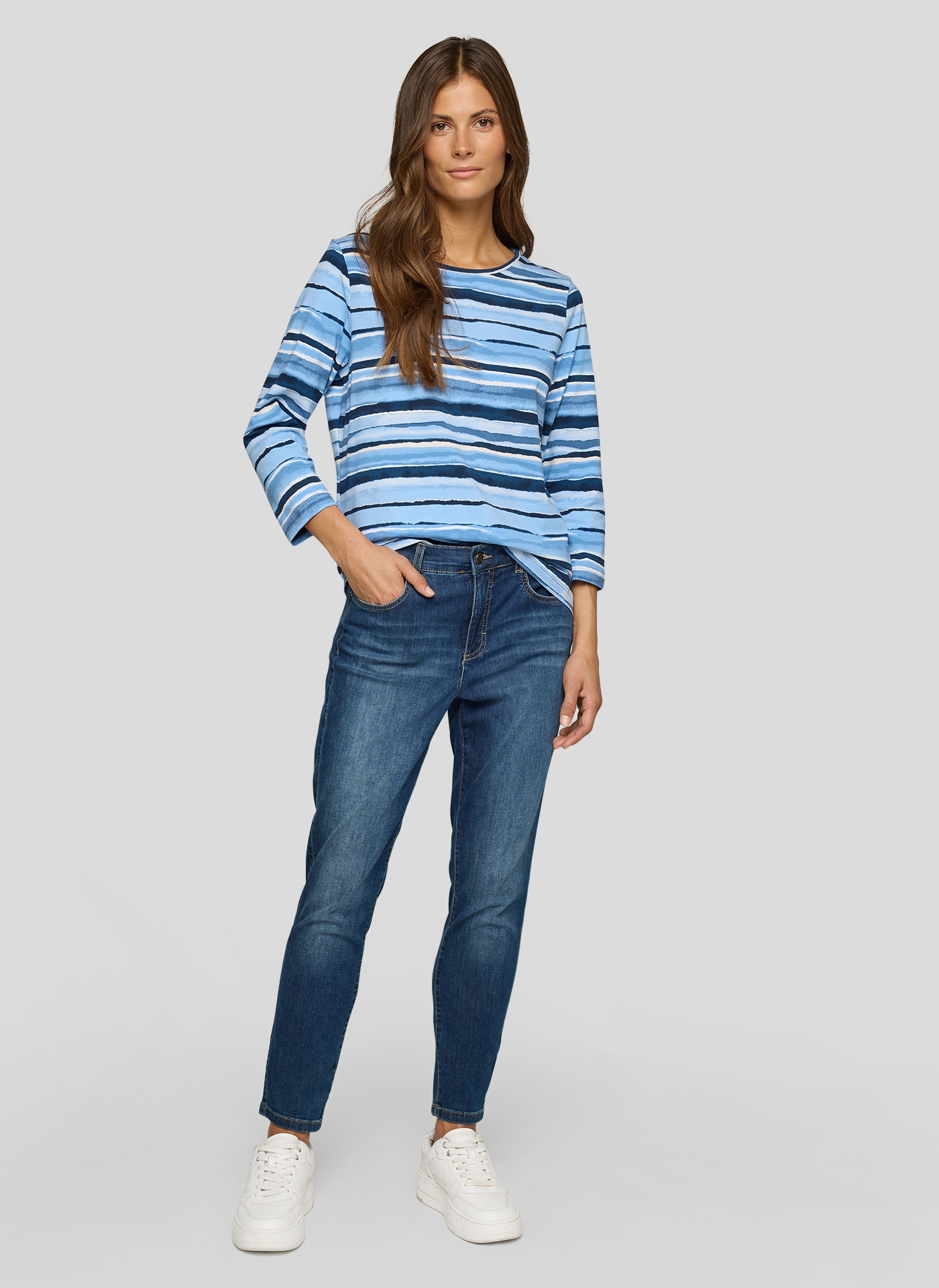 Rabe 3/4-Arm-Shirt, mit Streifen Muster