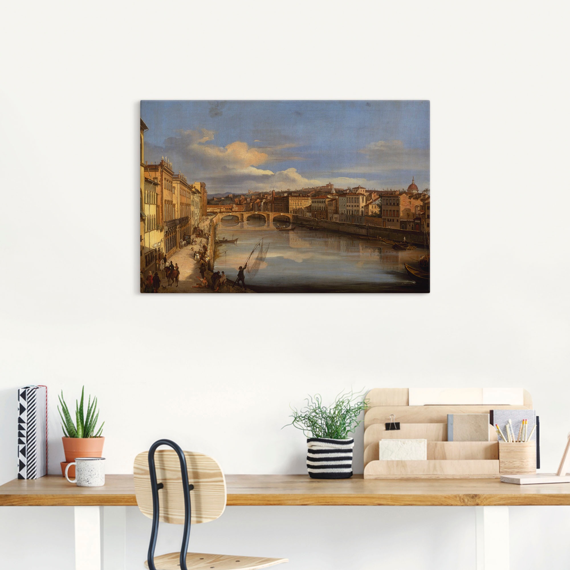 Artland Wandbild »Ein Blick auf den Arno«, Florenz, (1 St.), als Leinwandbild, Poster, Wandaufkleber in verschied. Größen