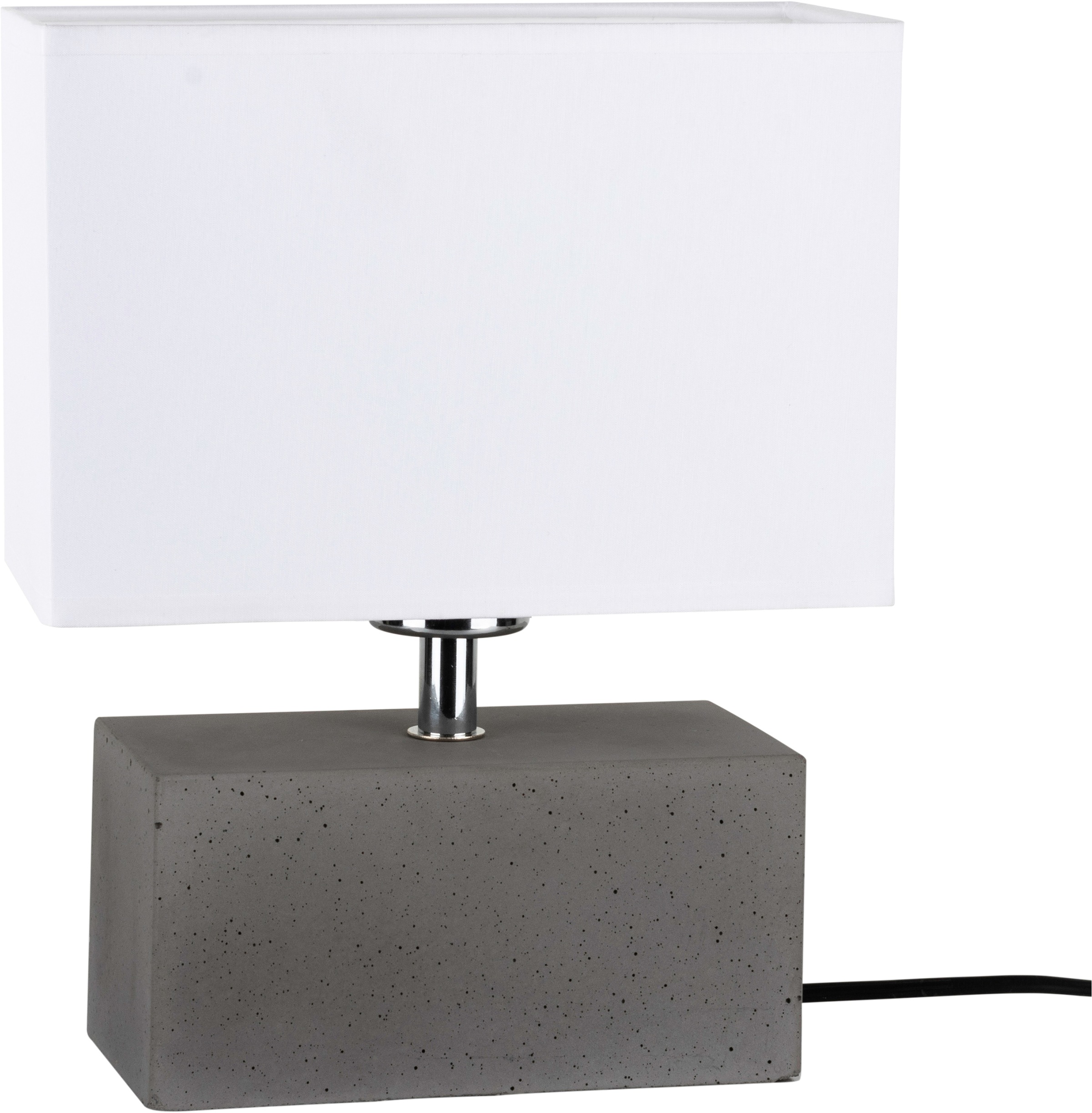 Spot Light Tischleuchte »STRONG DOUBLE« E27 1 Stk. Wertige Materialien: echtes Beton und Leuchtenschirm aus Stoff in blau, Größe Höhe: 28 cm