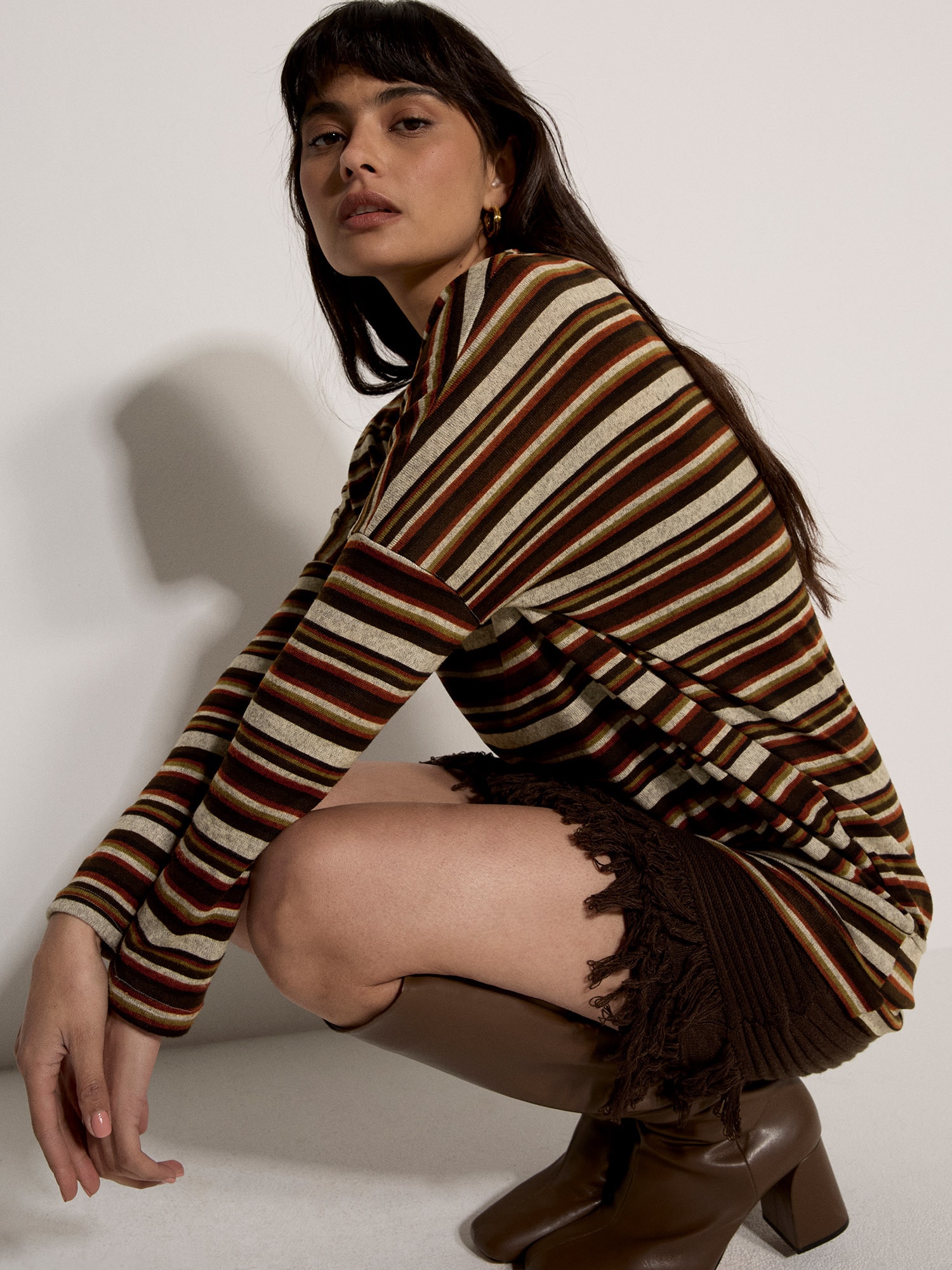 Apricot Shirttop »Pullover« mit Streifenmuster und Fledermausärmeln