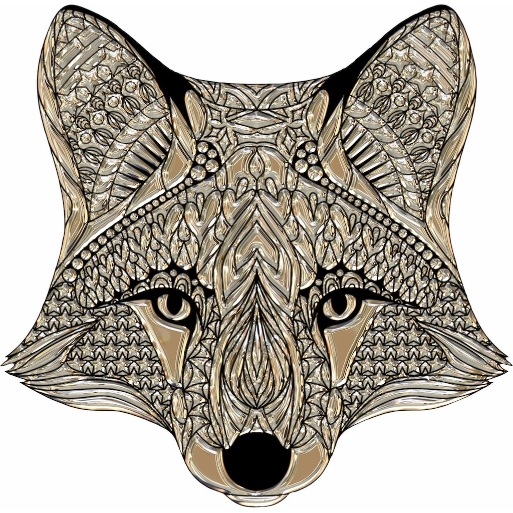 Wall-Art Wandtattoo »Metallic Fox Fuchs Waldtiere«