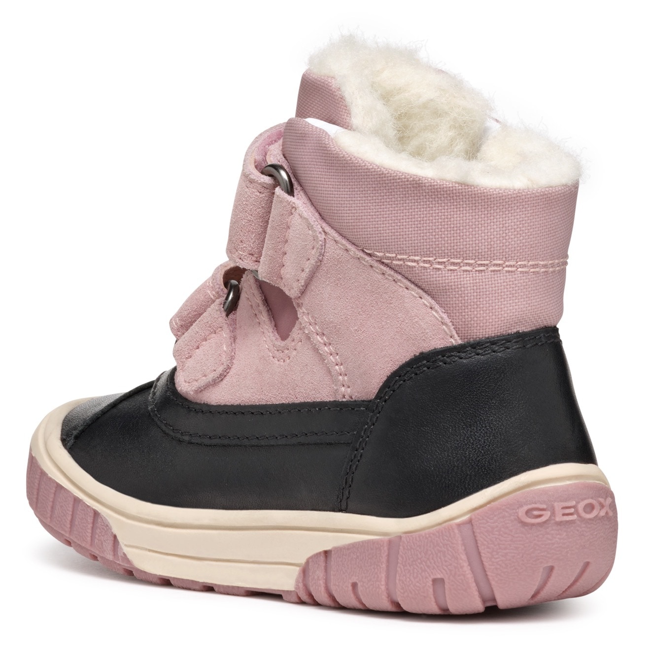 Geox Winterboots »B OMAR GIRL WPF C«, Klettstiefel, Babystiefel, Winterstiefel mit Kontrastbesatz