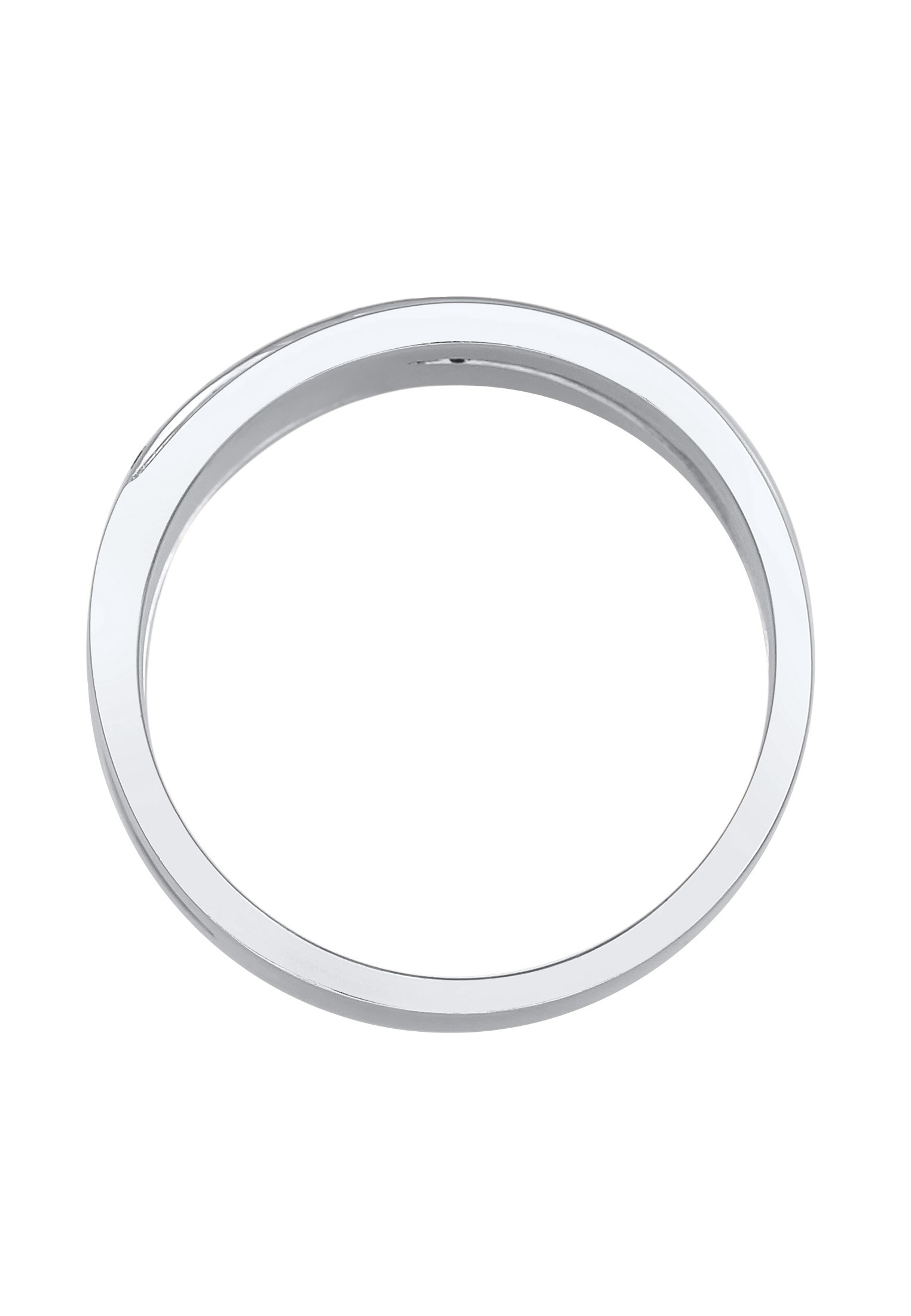 Elli Silberring »Ring Raffiniert Bandring Wickelring Kristalle 925 Silber«