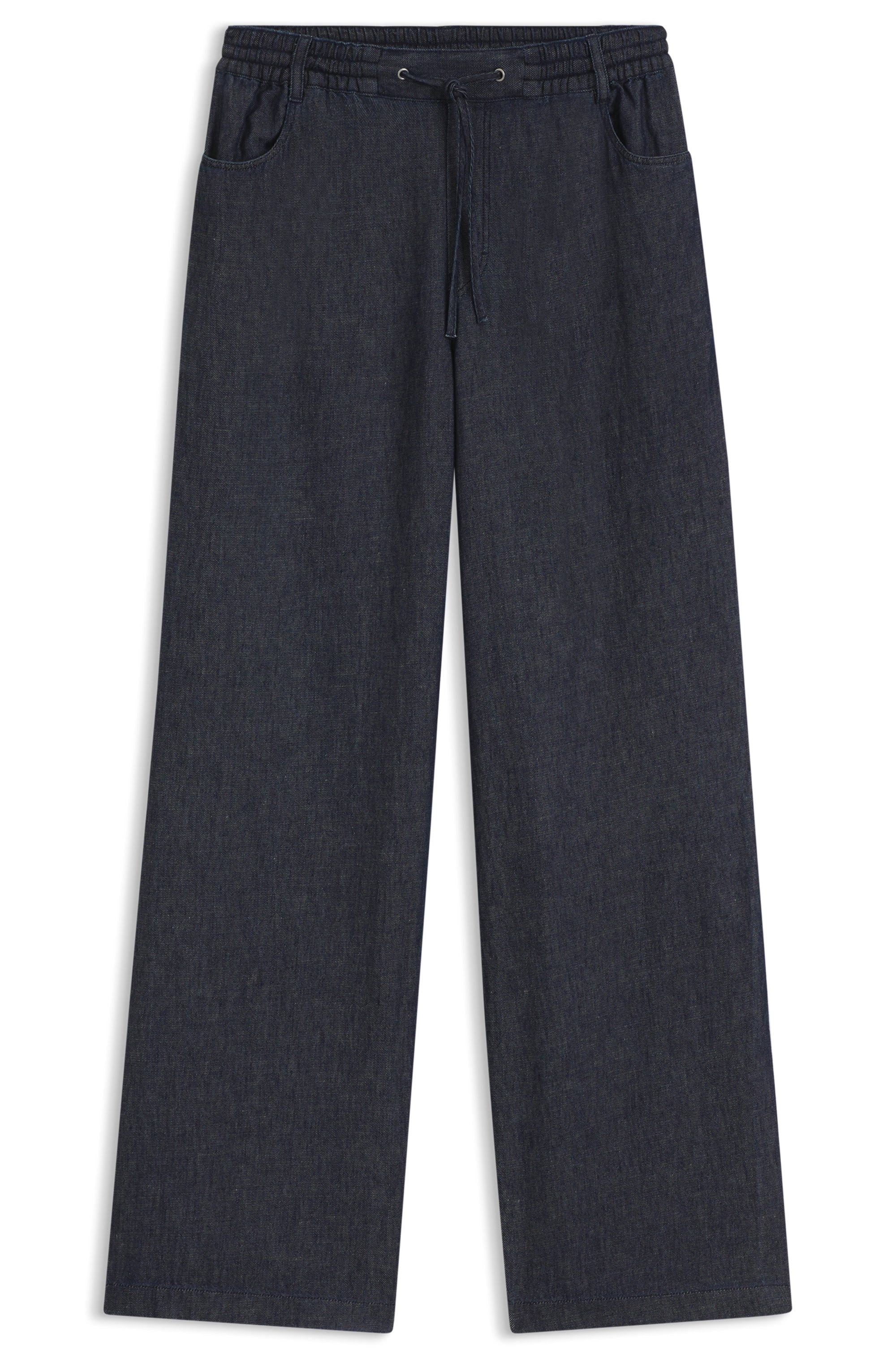 HUGO Blue Schlupfhose »Hidona«  aus leichtem Denim mit Leinen-Anteil