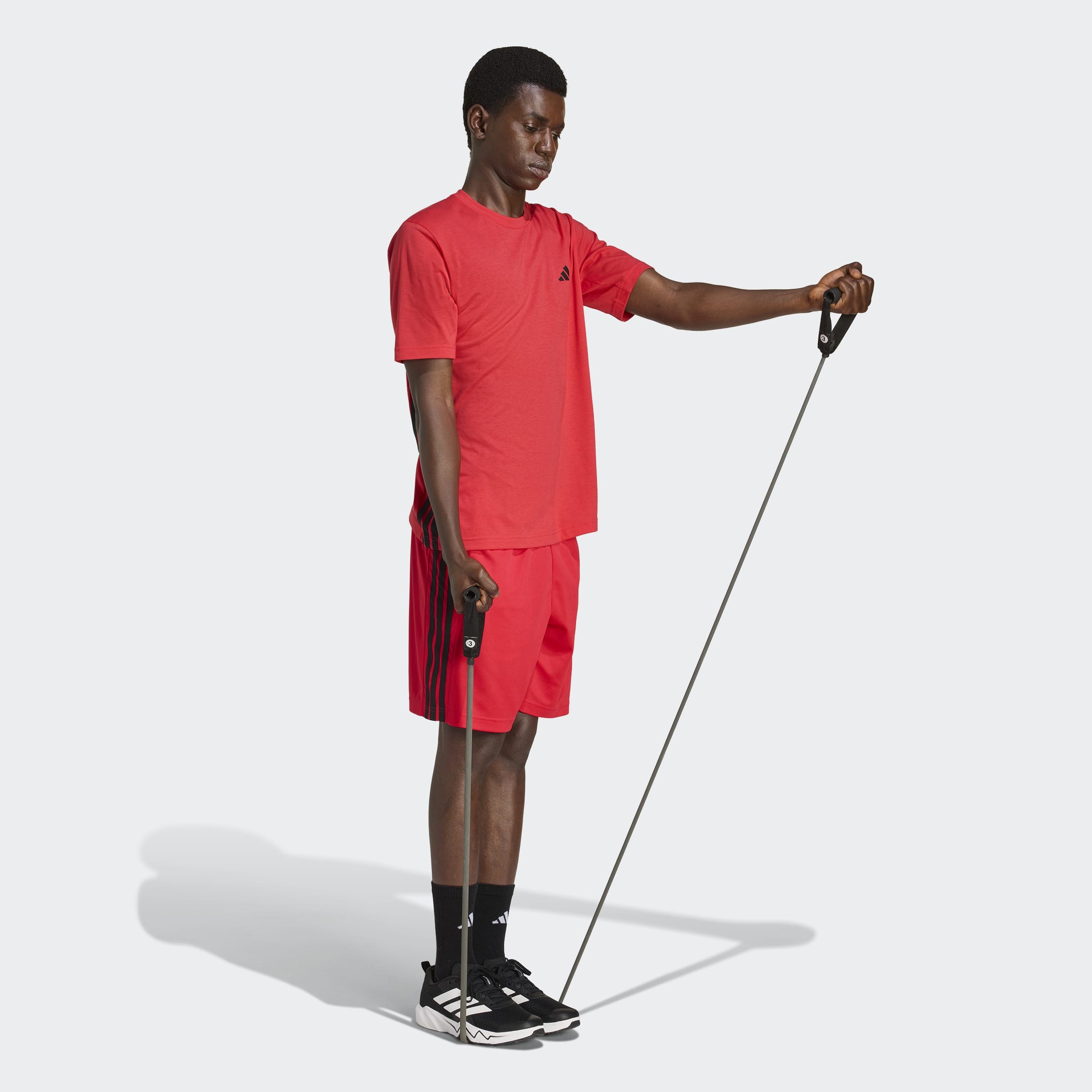 adidas Performance Shorts »WORKOUT ESSENTIALS BASE 3-STREIFEN PIKEE-, 23 CM«  sportlicher Stil, für sportliche Aktivitäten, aus Polyester