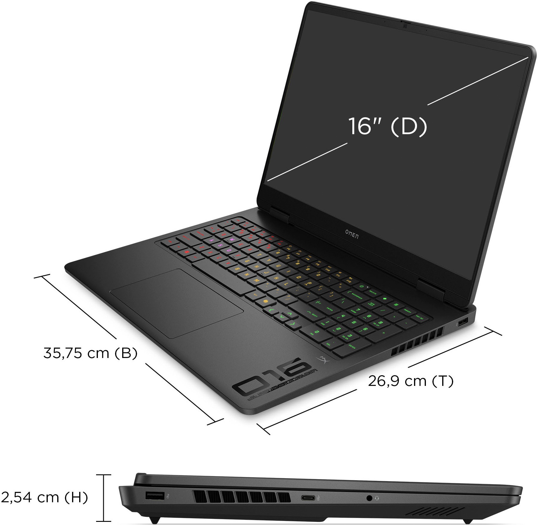 HP Gaming-Notebook »OMEN 16-ap0286ng« 40,64 cm / 16 ″ AMD Ryzen 9 GeForceRTX5060 1.000 GB SSD