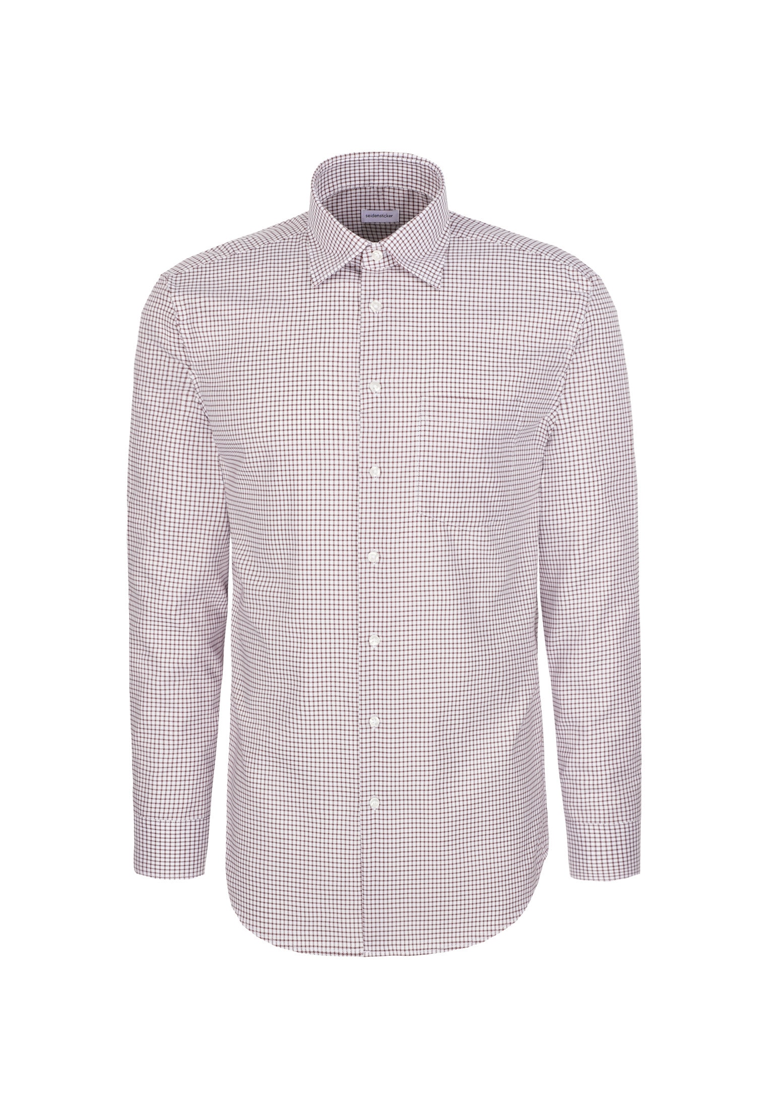 seidensticker Businesshemd »Schwarze Rose« Regular 1/1 Covered-Button-Down-Kragen Karo