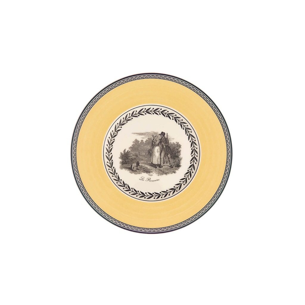 Villeroy & Boch Brotteller »Brotteller Audun Chasse ø 16 cm 6er Set weiß-grau-gelb«